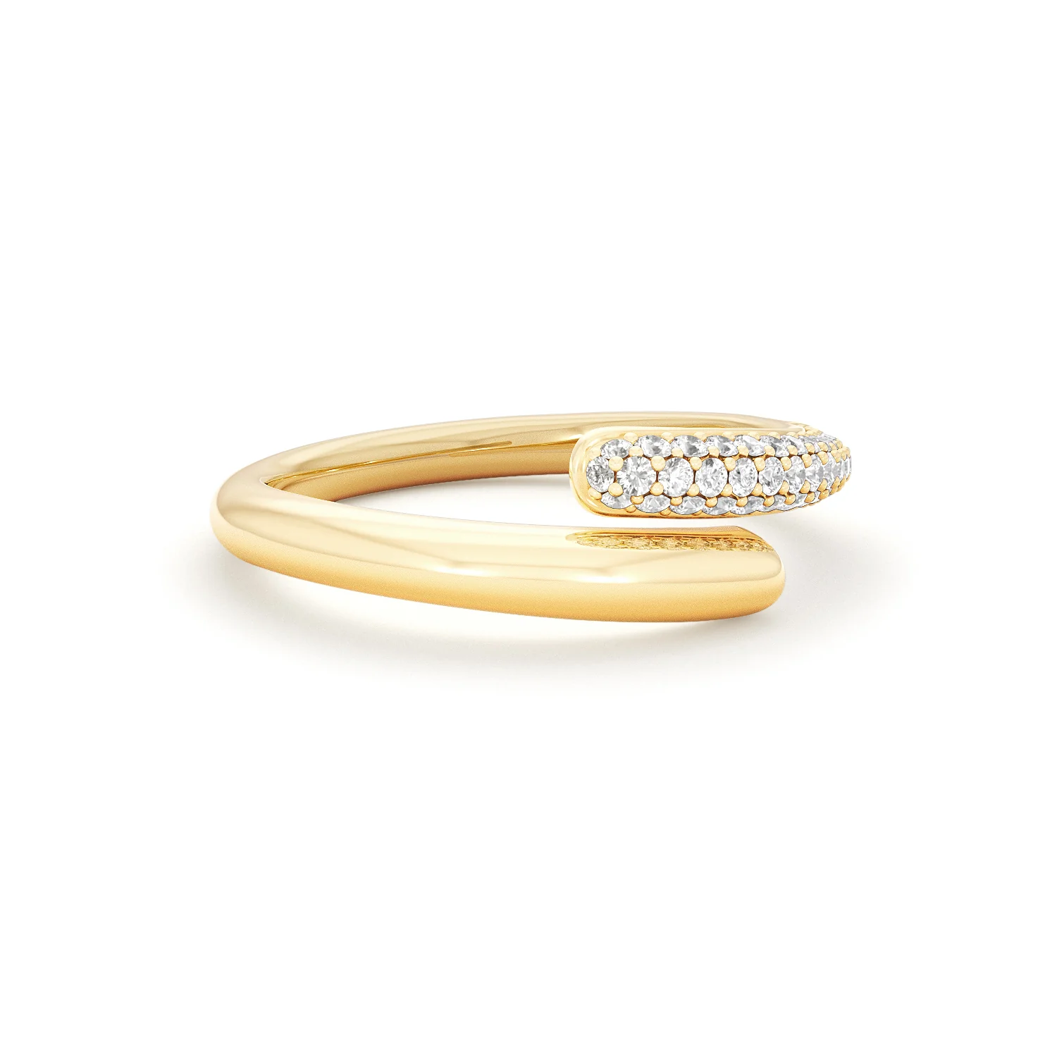 0.15ct Lab Diamond Pavé Wrap Ring in 18K Gold Vermeil - Image 15