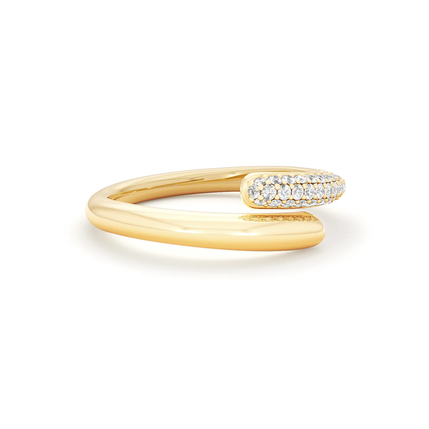 0.15ct Lab Diamond Pavé Wrap Ring in 18K Gold Vermeil - Image 16