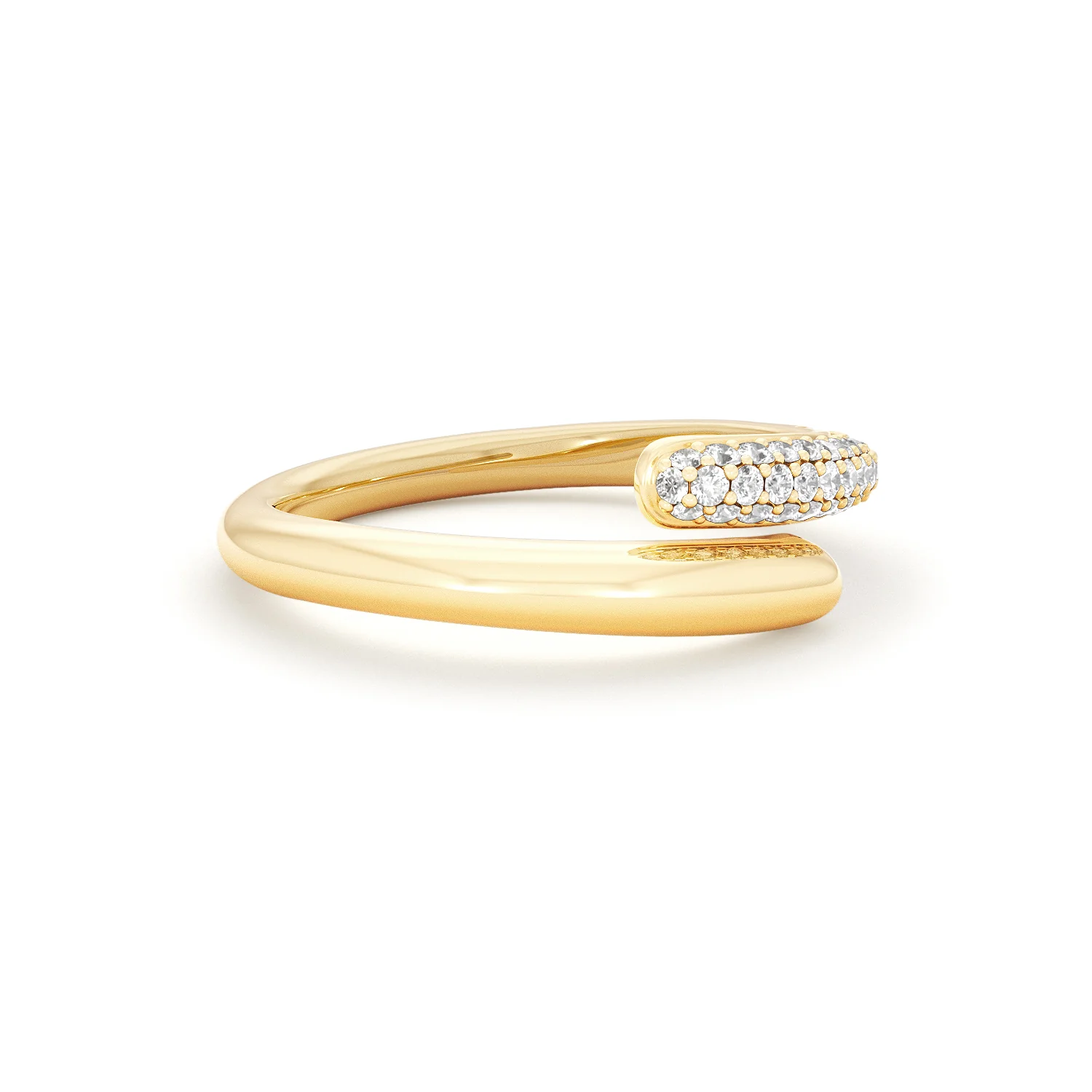 0.15ct Lab Diamond Pavé Wrap Ring in 18K Gold Vermeil - Image 17