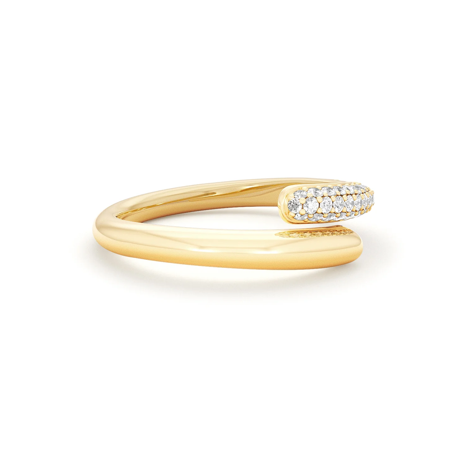 0.15ct Lab Diamond Pavé Wrap Ring in 18K Gold Vermeil - Image 18