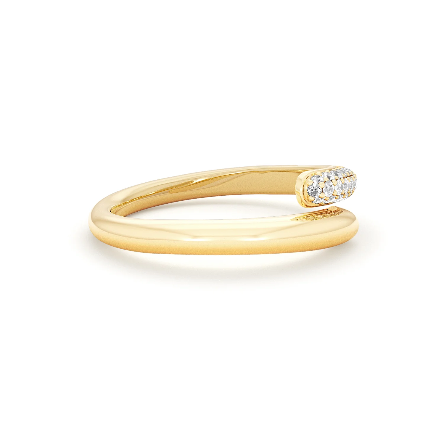 0.15ct Lab Diamond Pavé Wrap Ring in 18K Gold Vermeil - Image 22