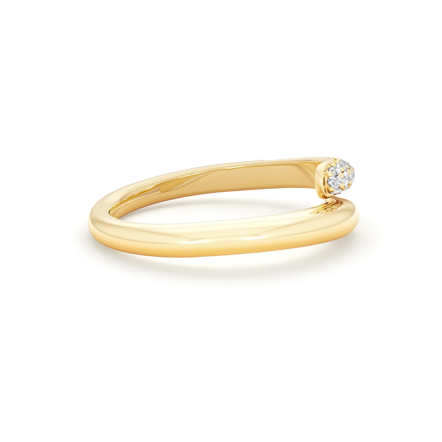 0.15ct Lab Diamond Pavé Wrap Ring in 18K Gold Vermeil - Image 26