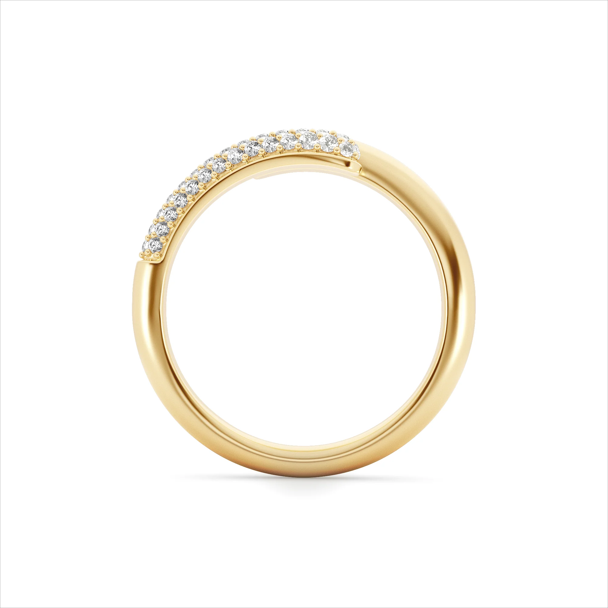 0.15ct Lab Diamond Pavé Wrap Ring in 18K Gold Vermeil - Image 3