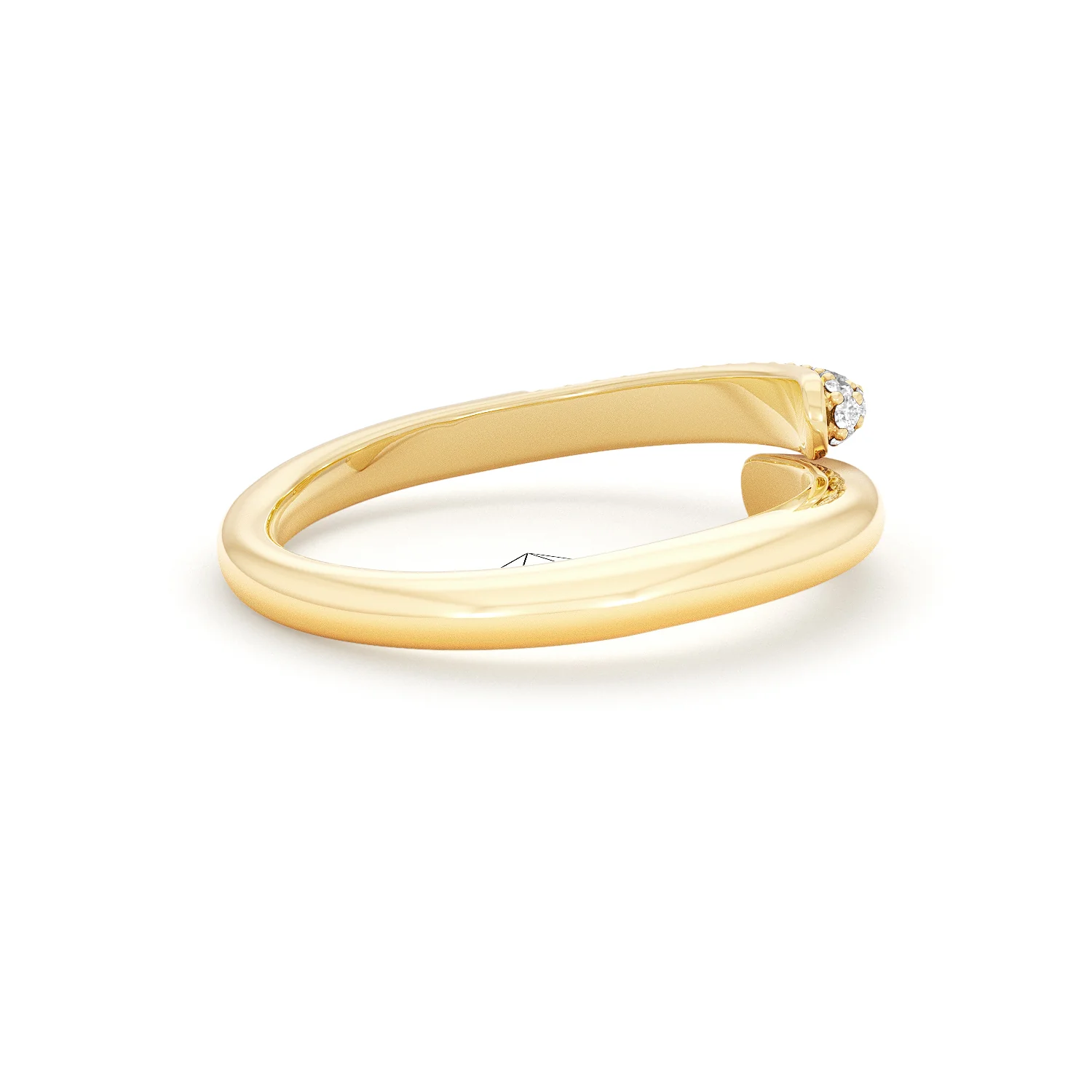 0.15ct Lab Diamond Pavé Wrap Ring in 18K Gold Vermeil - Image 32