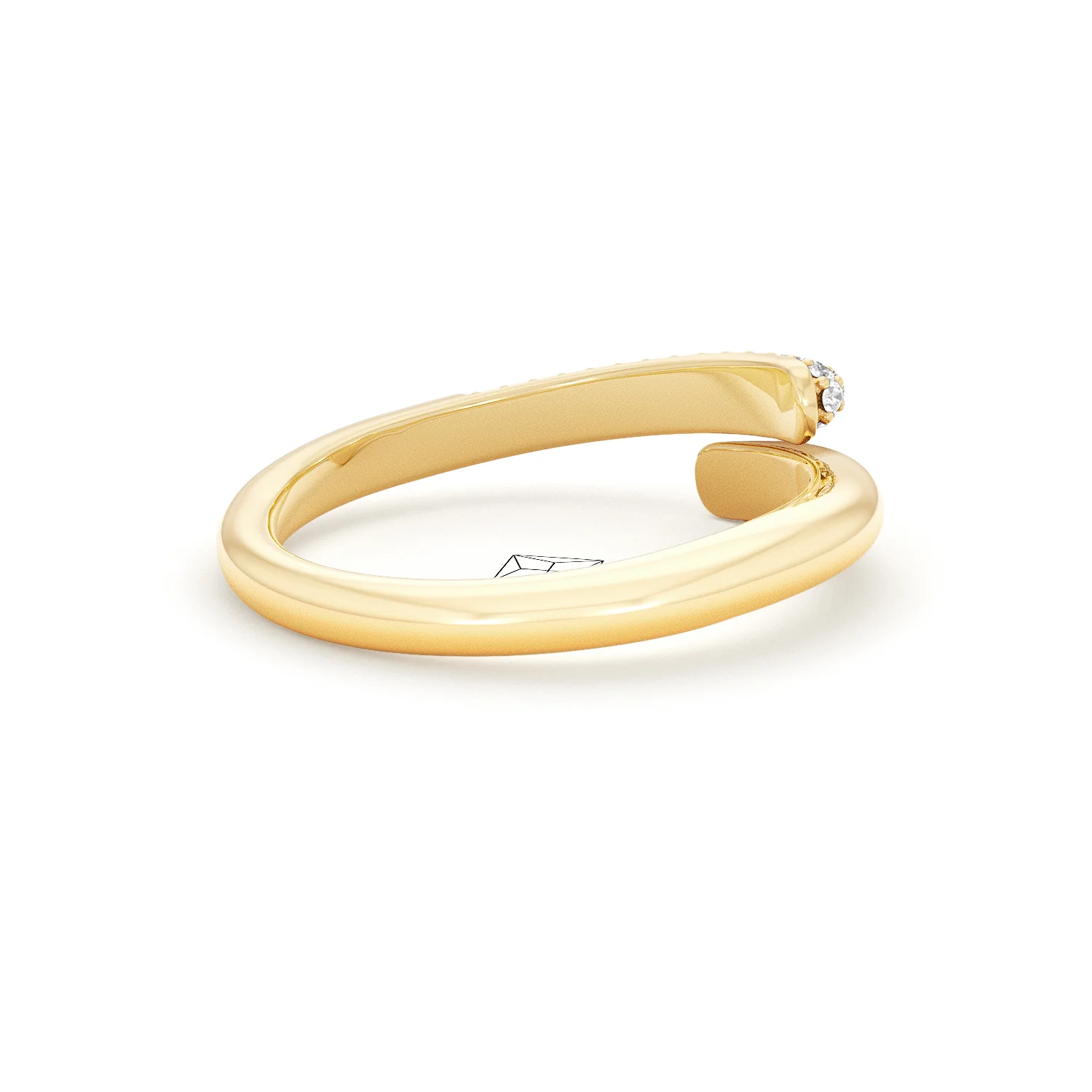 0.15ct Lab Diamond Pavé Wrap Ring in 18K Gold Vermeil - Image 35