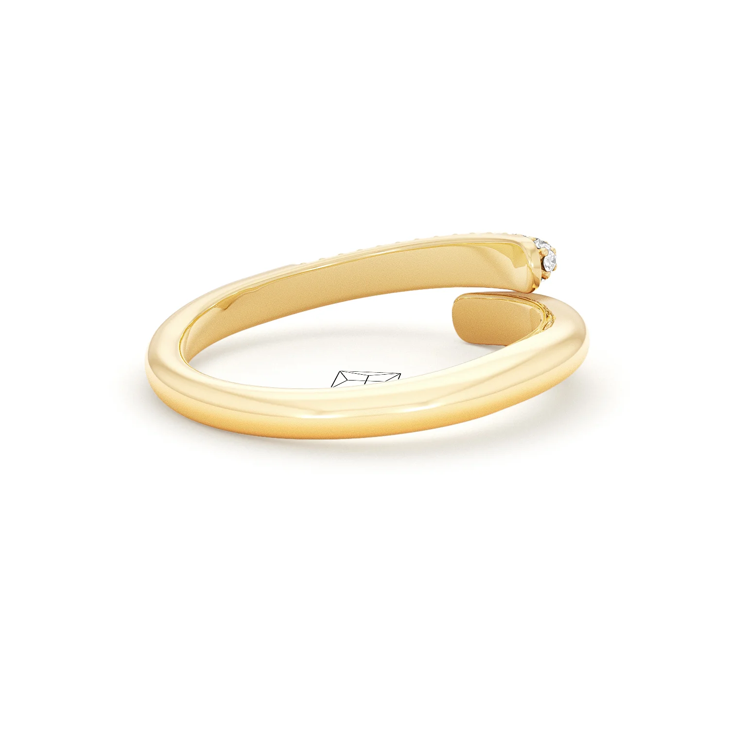 0.15ct Lab Diamond Pavé Wrap Ring in 18K Gold Vermeil - Image 36