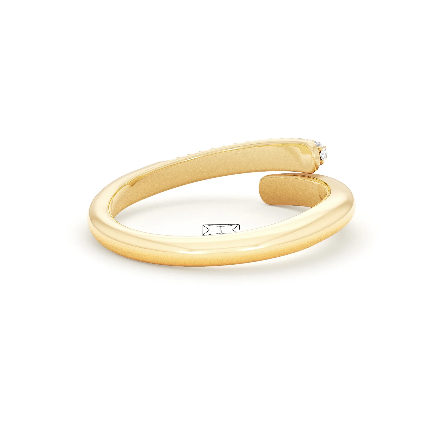 0.15ct Lab Diamond Pavé Wrap Ring in 18K Gold Vermeil - Image 38