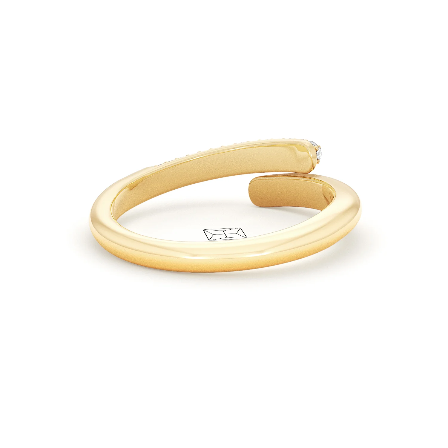 0.15ct Lab Diamond Pavé Wrap Ring in 18K Gold Vermeil - Image 40