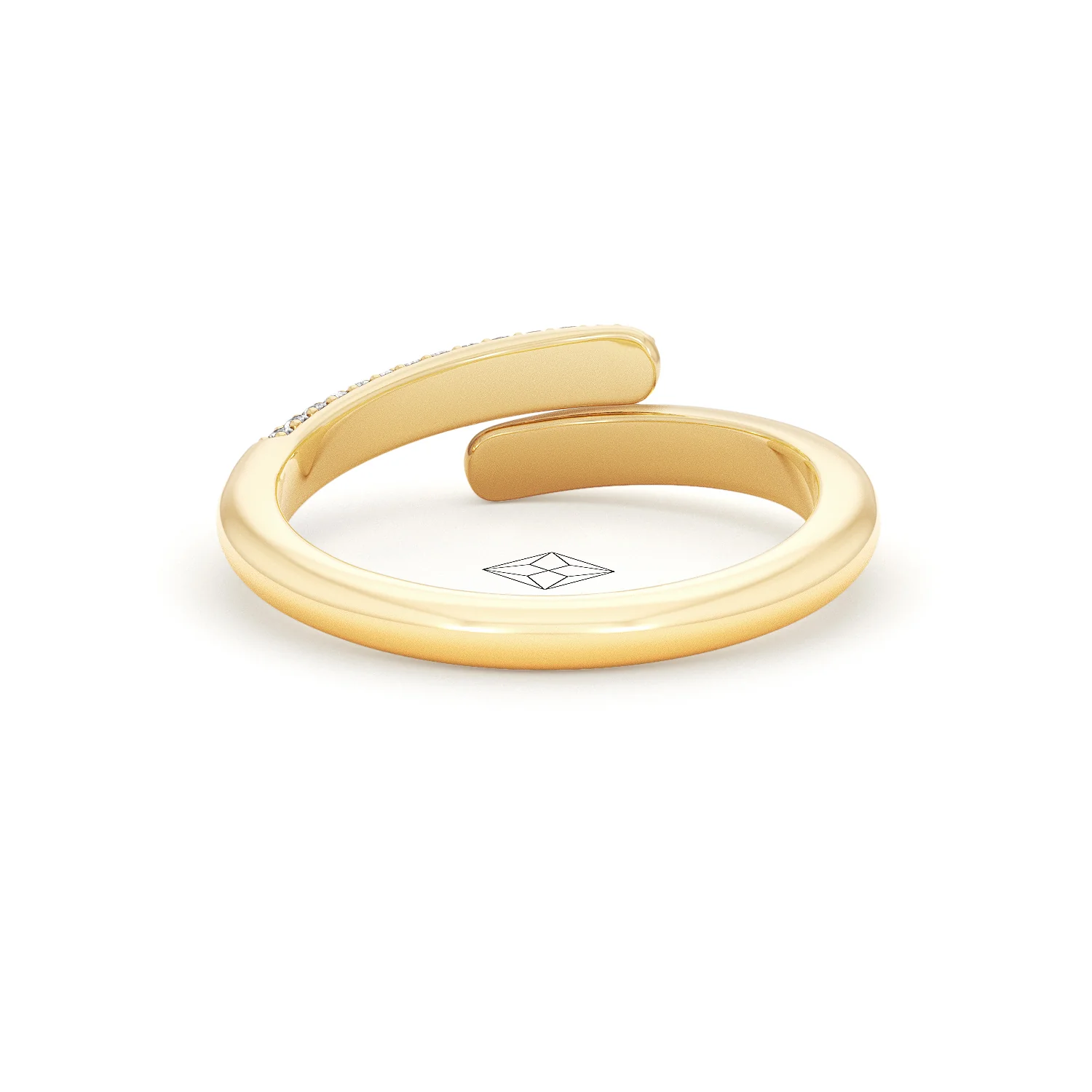0.15ct Lab Diamond Pavé Wrap Ring in 18K Gold Vermeil - Image 47