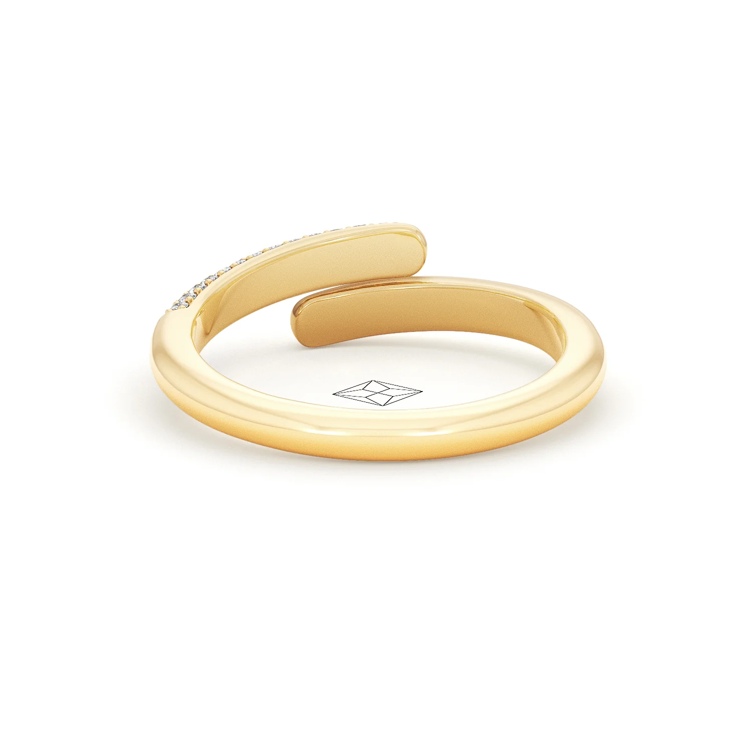 0.15ct Lab Diamond Pavé Wrap Ring in 18K Gold Vermeil - Image 49