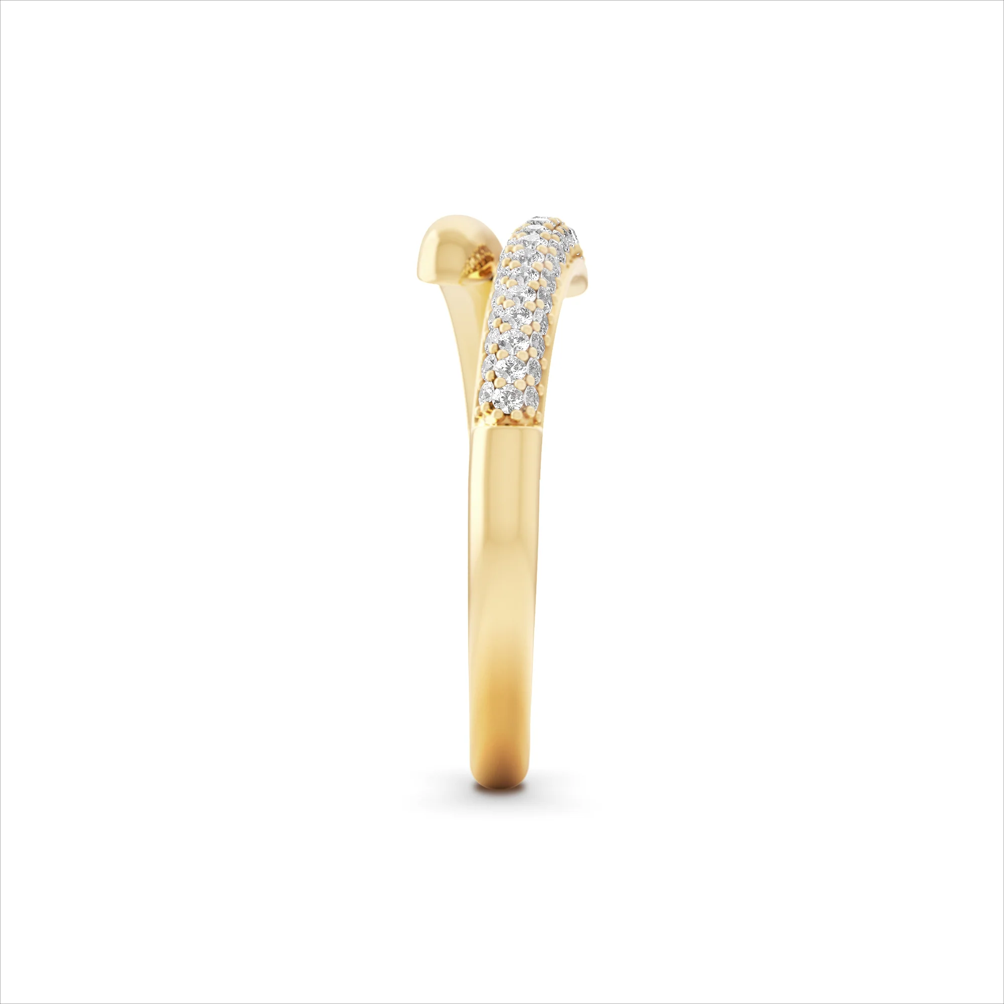 0.15ct Lab Diamond Pavé Wrap Ring in 18K Gold Vermeil - Image 5