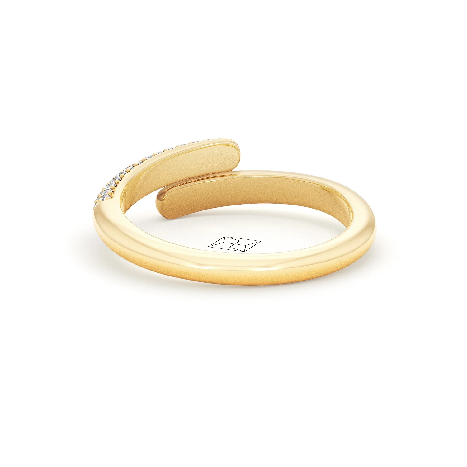 0.15ct Lab Diamond Pavé Wrap Ring in 18K Gold Vermeil - Image 52