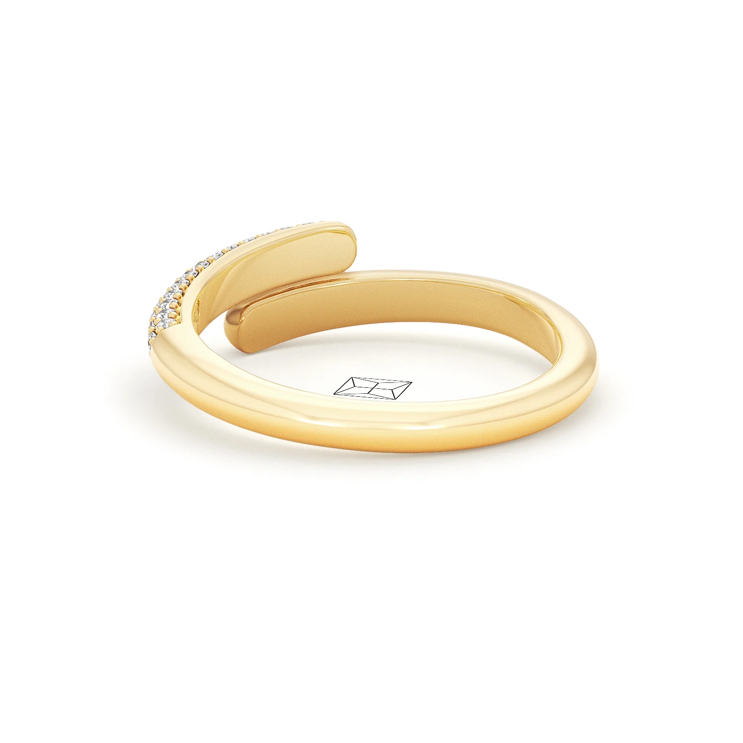 0.15ct Lab Diamond Pavé Wrap Ring in 18K Gold Vermeil - Image 54