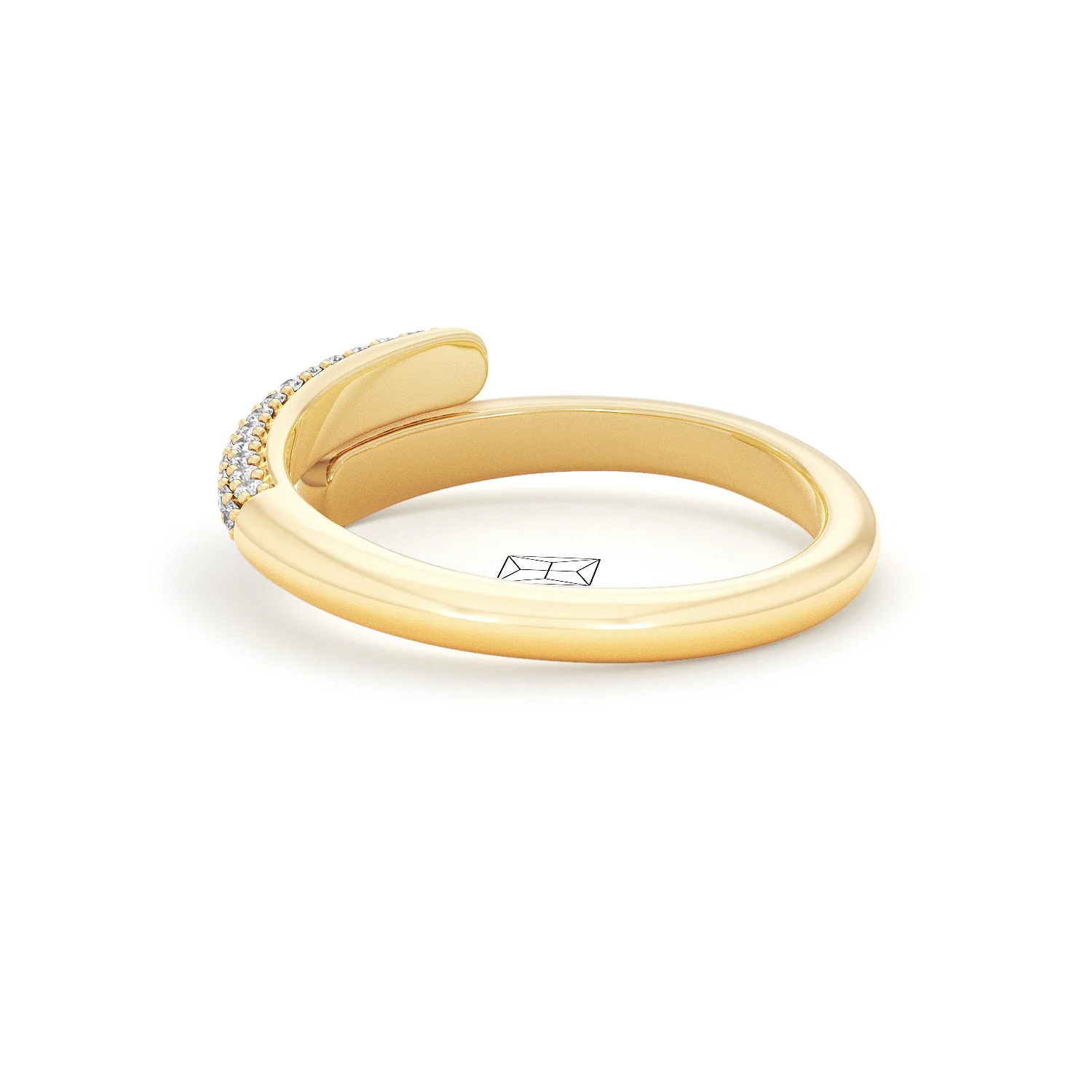 0.15ct Lab Diamond Pavé Wrap Ring in 18K Gold Vermeil - Image 56
