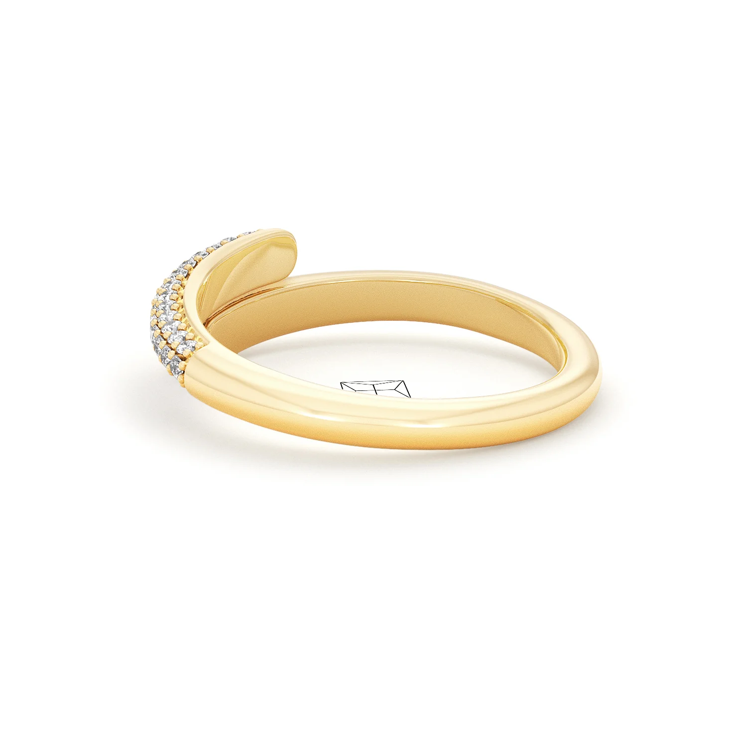 0.15ct Lab Diamond Pavé Wrap Ring in 18K Gold Vermeil - Image 59