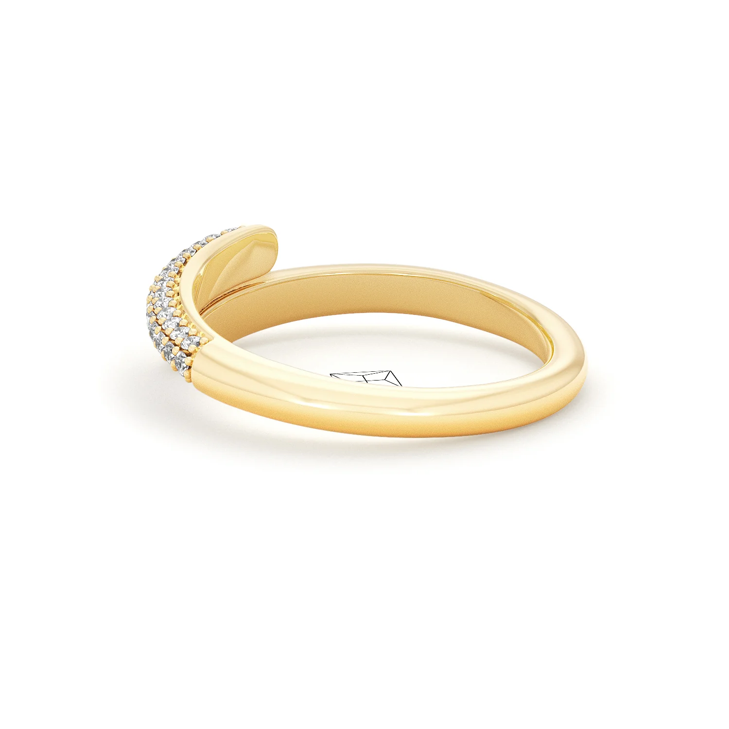 0.15ct Lab Diamond Pavé Wrap Ring in 18K Gold Vermeil - Image 60
