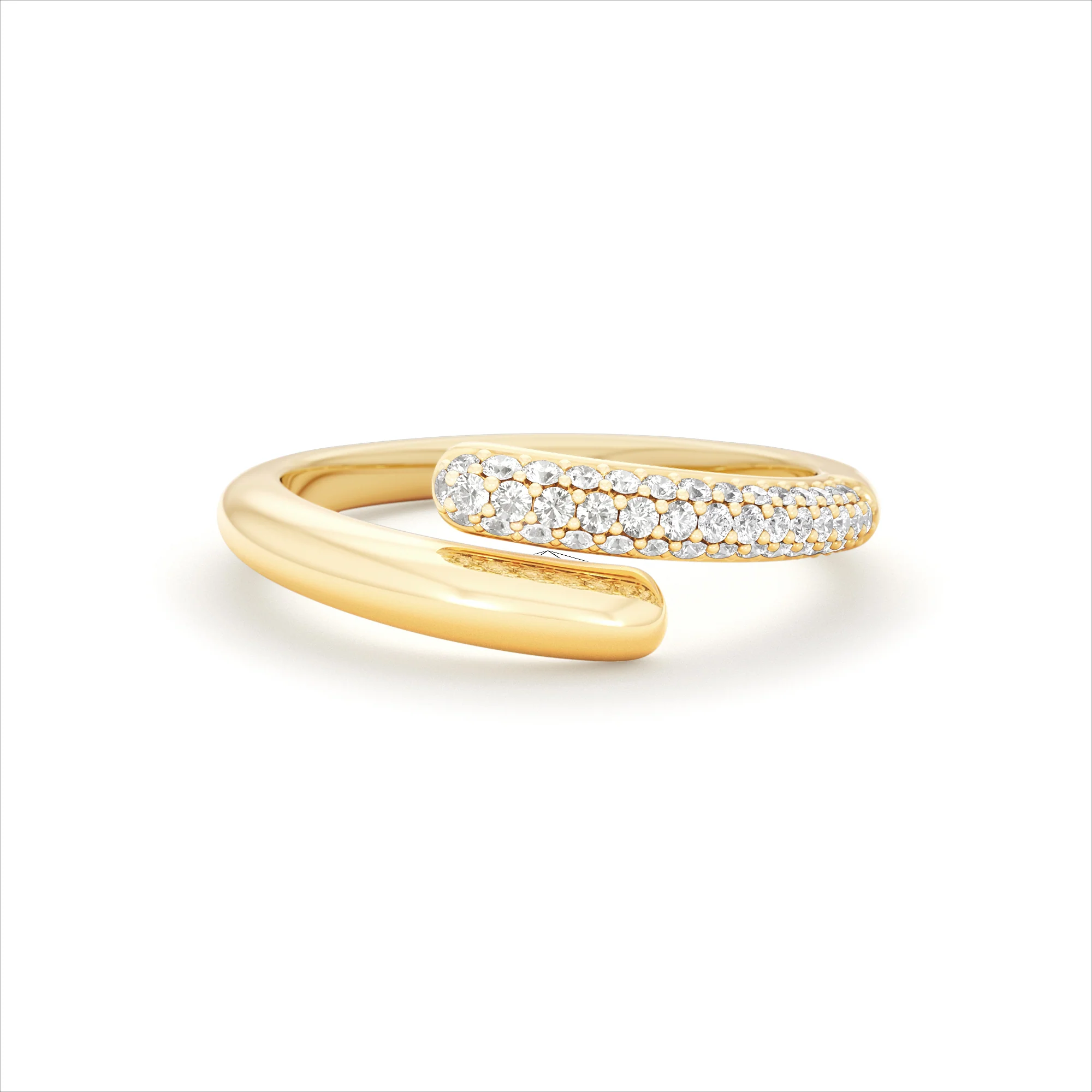 0.15ct Lab Diamond Pavé Wrap Ring in 18K Gold Vermeil - Image 7