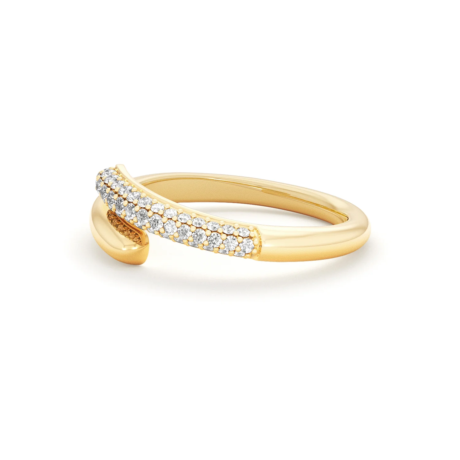0.15ct Lab Diamond Pavé Wrap Ring in 18K Gold Vermeil - Image 73