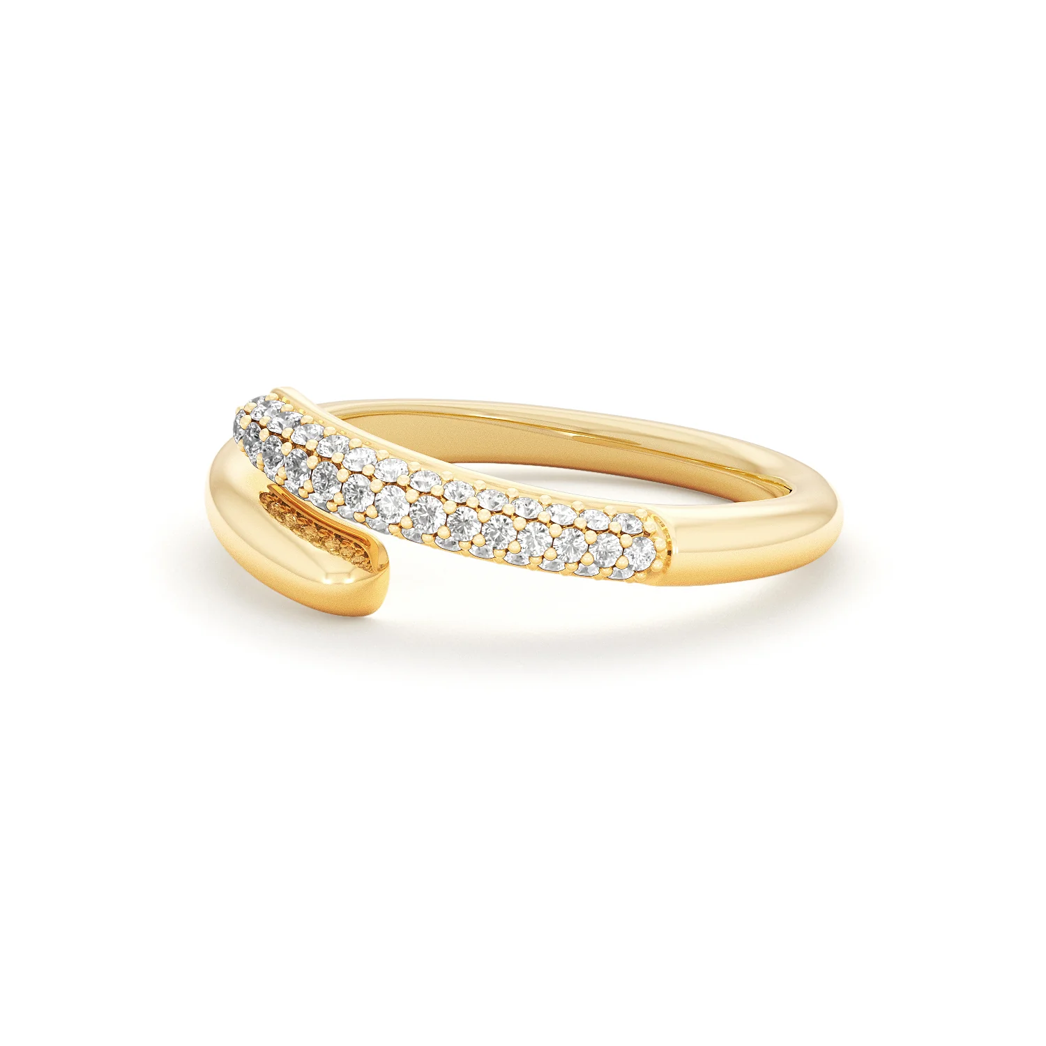 0.15ct Lab Diamond Pavé Wrap Ring in 18K Gold Vermeil - Image 76