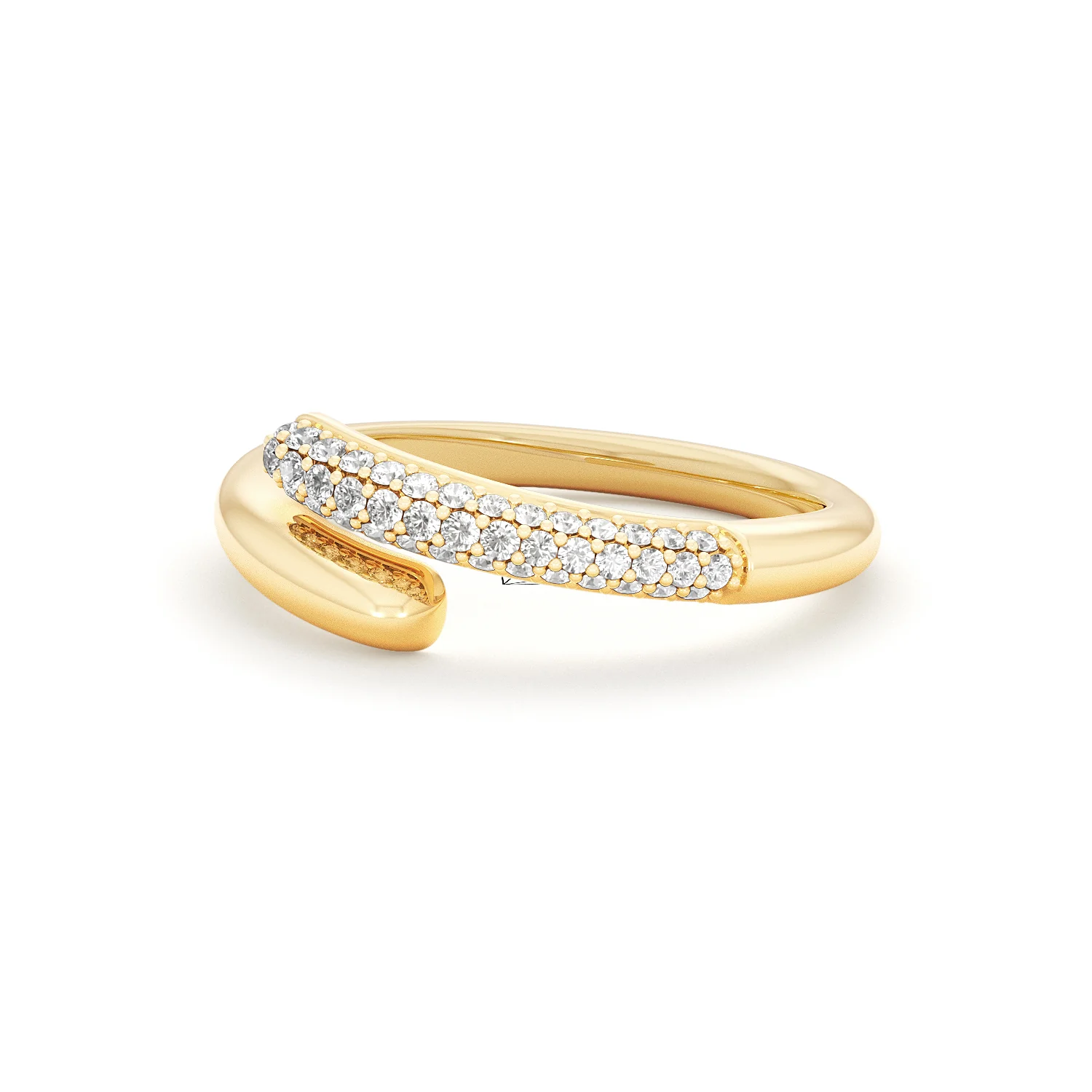 0.15ct Lab Diamond Pavé Wrap Ring in 18K Gold Vermeil - Image 78