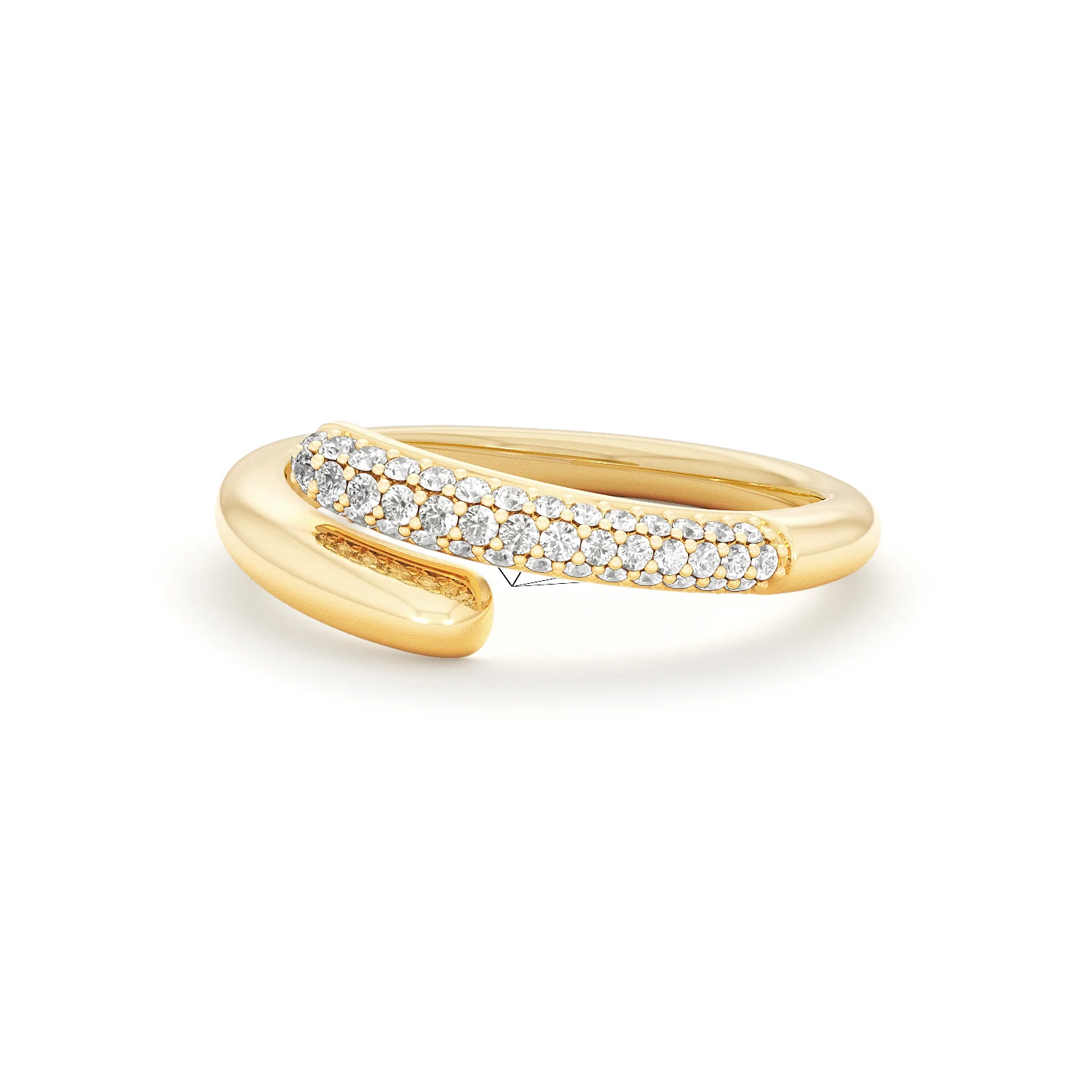 0.15ct Lab Diamond Pavé Wrap Ring in 18K Gold Vermeil - Image 80