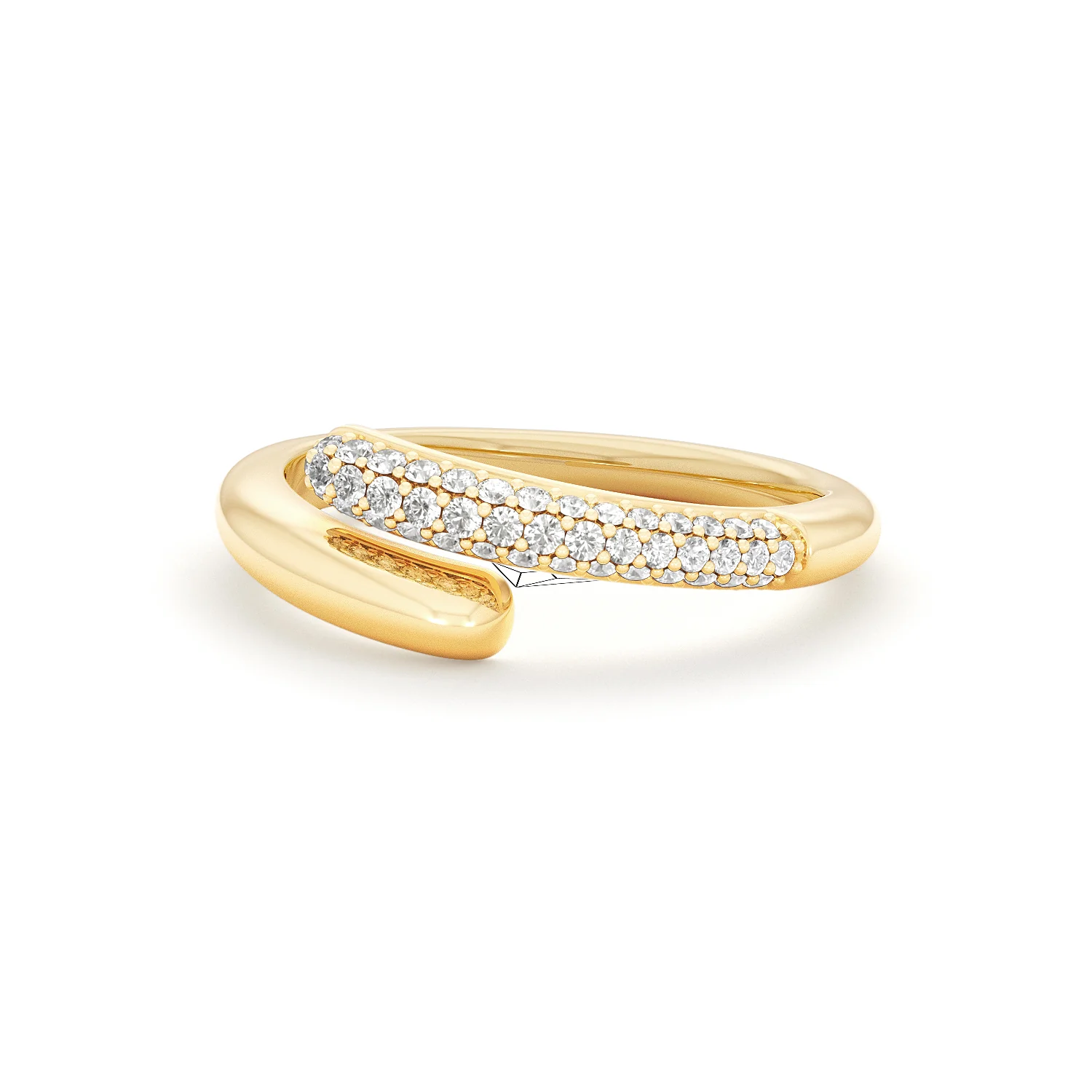 0.15ct Lab Diamond Pavé Wrap Ring in 18K Gold Vermeil - Image 81
