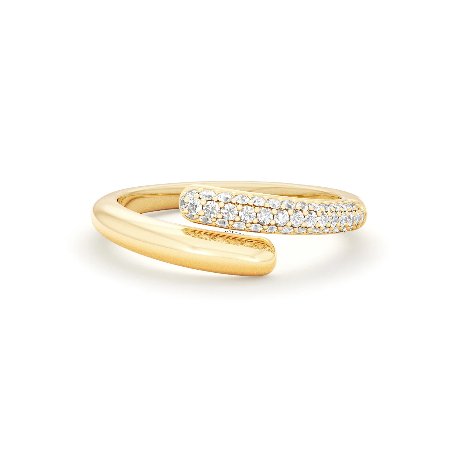 0.15ct Lab Diamond Pavé Wrap Ring in 18K Gold Vermeil - Image 87