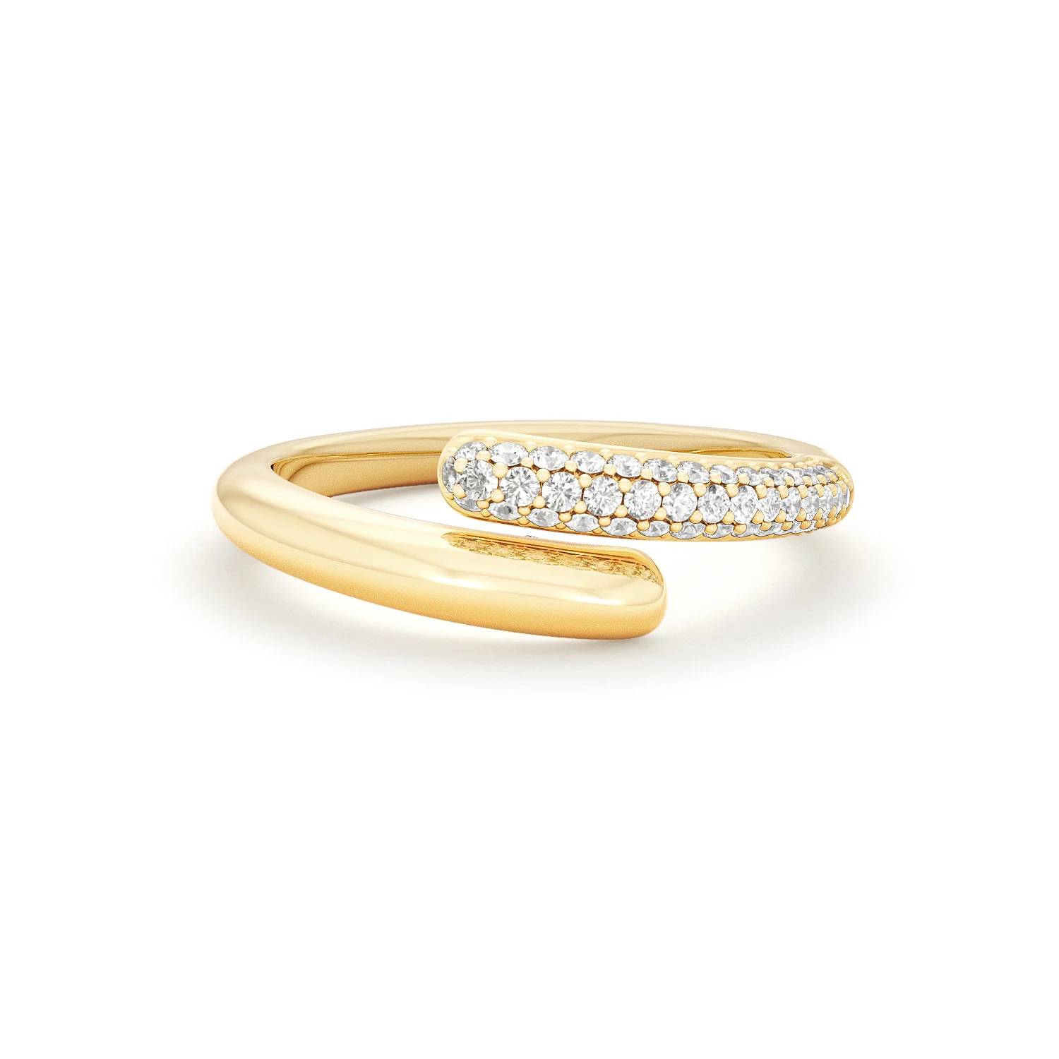 0.15ct Lab Diamond Pavé Wrap Ring in 18K Gold Vermeil - Image 9