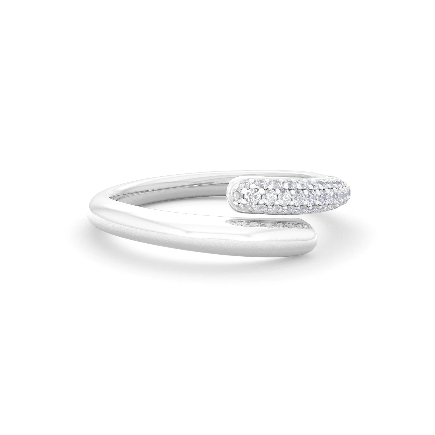 0.15ct Lab Diamond Pavé Wrap Ring in Sterling Silver - Image 14