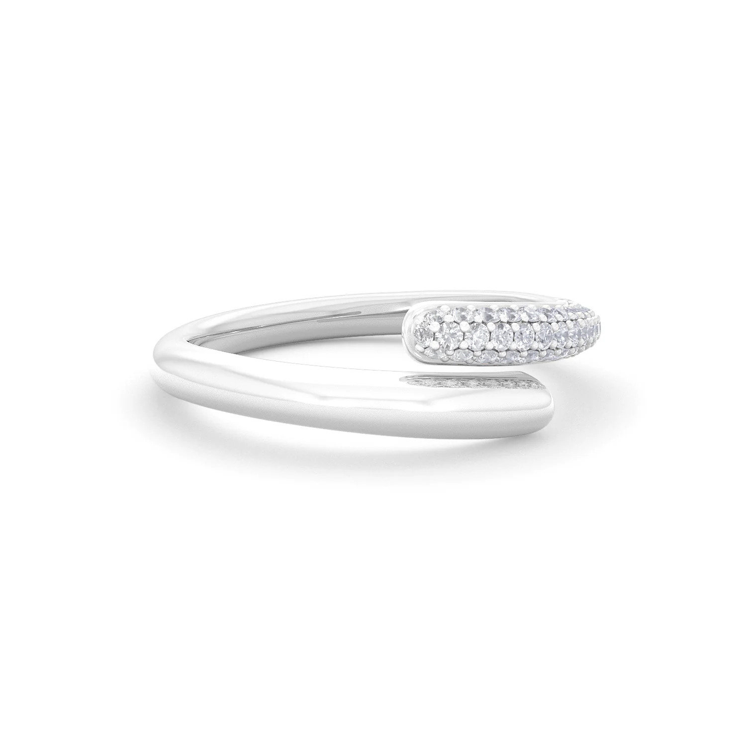 0.15ct Lab Diamond Pavé Wrap Ring in Sterling Silver - Image 15
