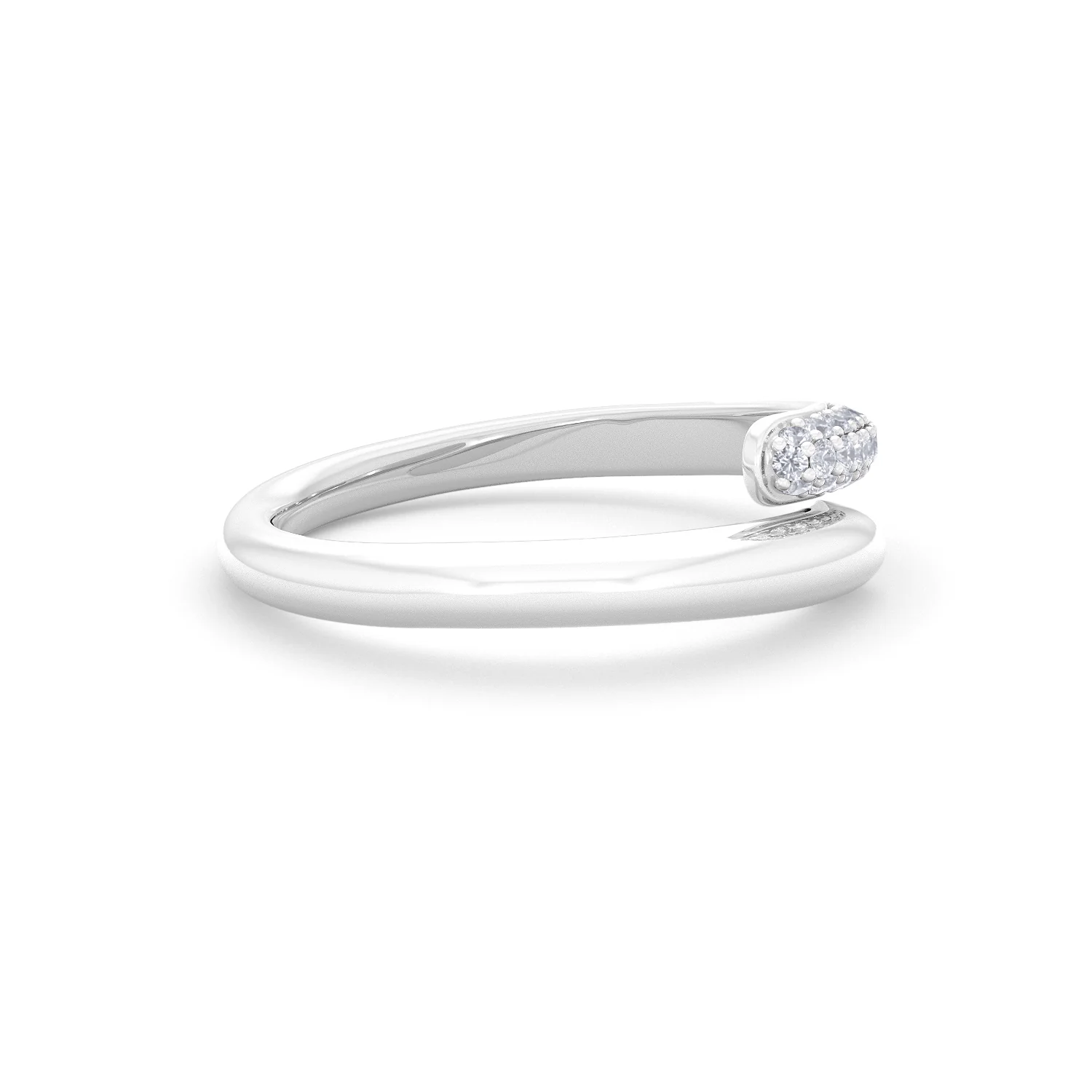 0.15ct Lab Diamond Pavé Wrap Ring in Sterling Silver - Image 23