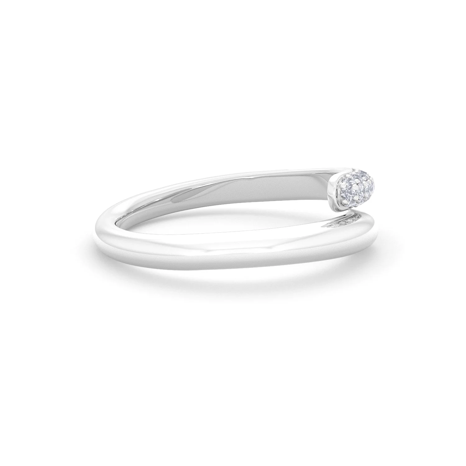 0.15ct Lab Diamond Pavé Wrap Ring in Sterling Silver - Image 25