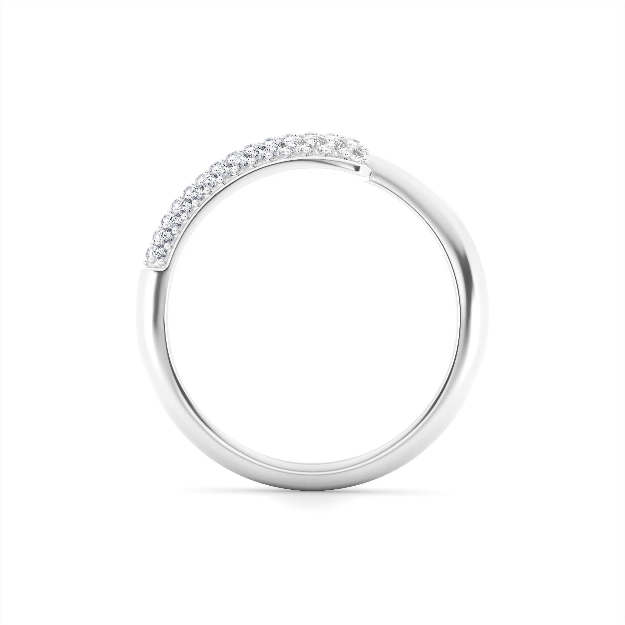 0.15ct Lab Diamond Pavé Wrap Ring in Sterling Silver - Image 3
