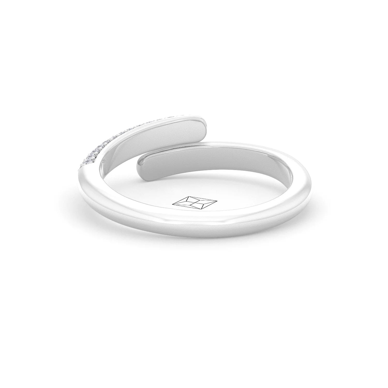 0.15ct Lab Diamond Pavé Wrap Ring in Sterling Silver - Image 51