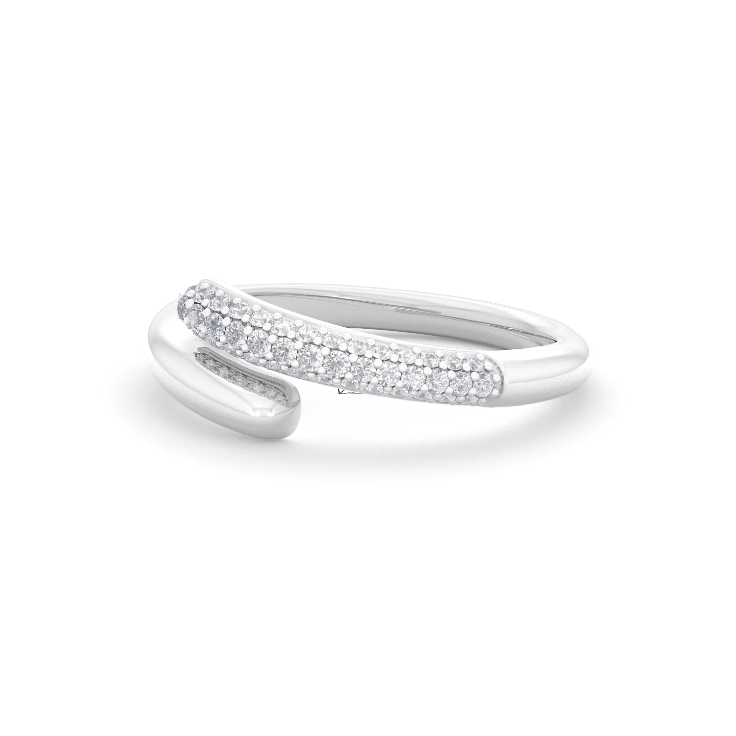 0.15ct Lab Diamond Pavé Wrap Ring in Sterling Silver - Image 78