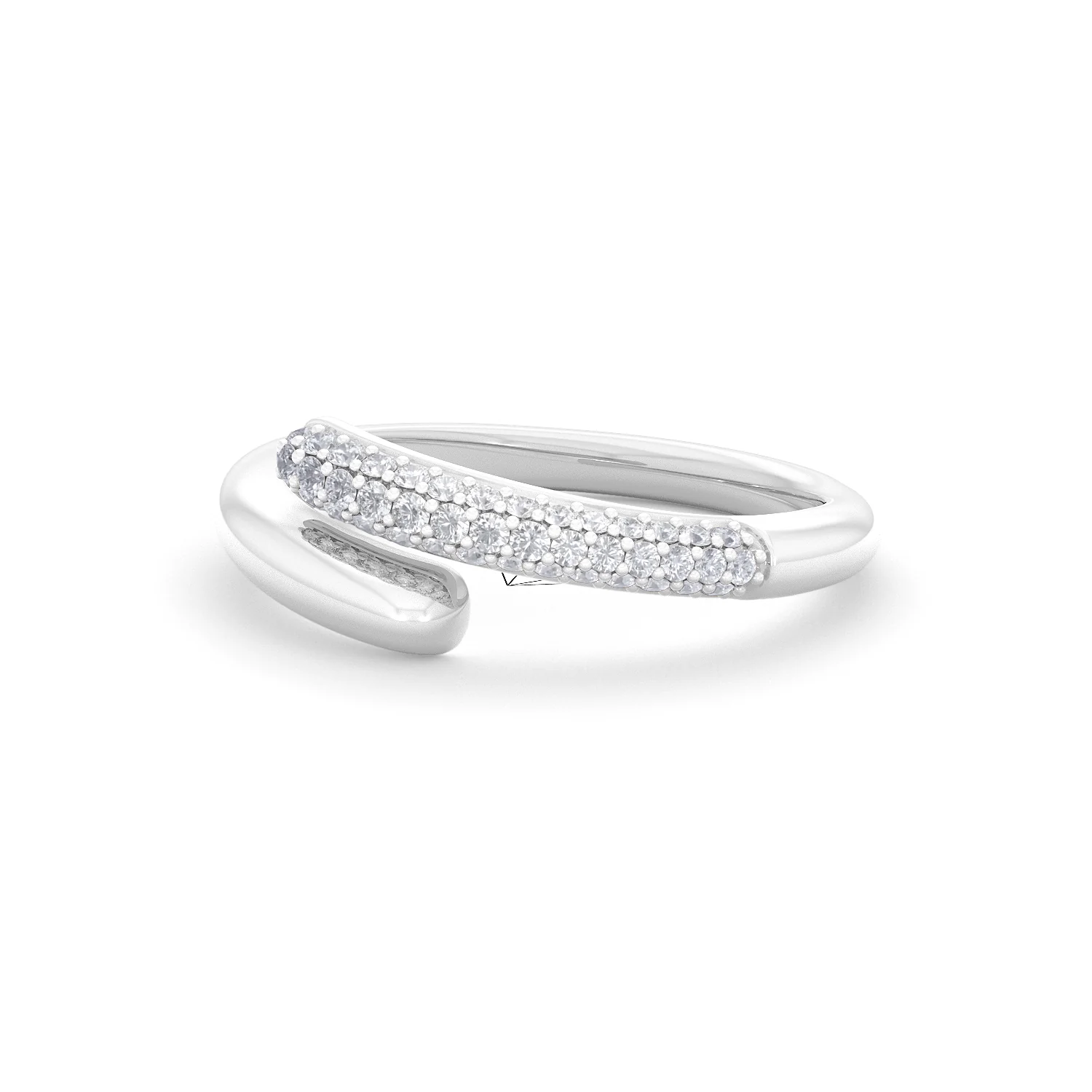 0.15ct Lab Diamond Pavé Wrap Ring in Sterling Silver - Image 79