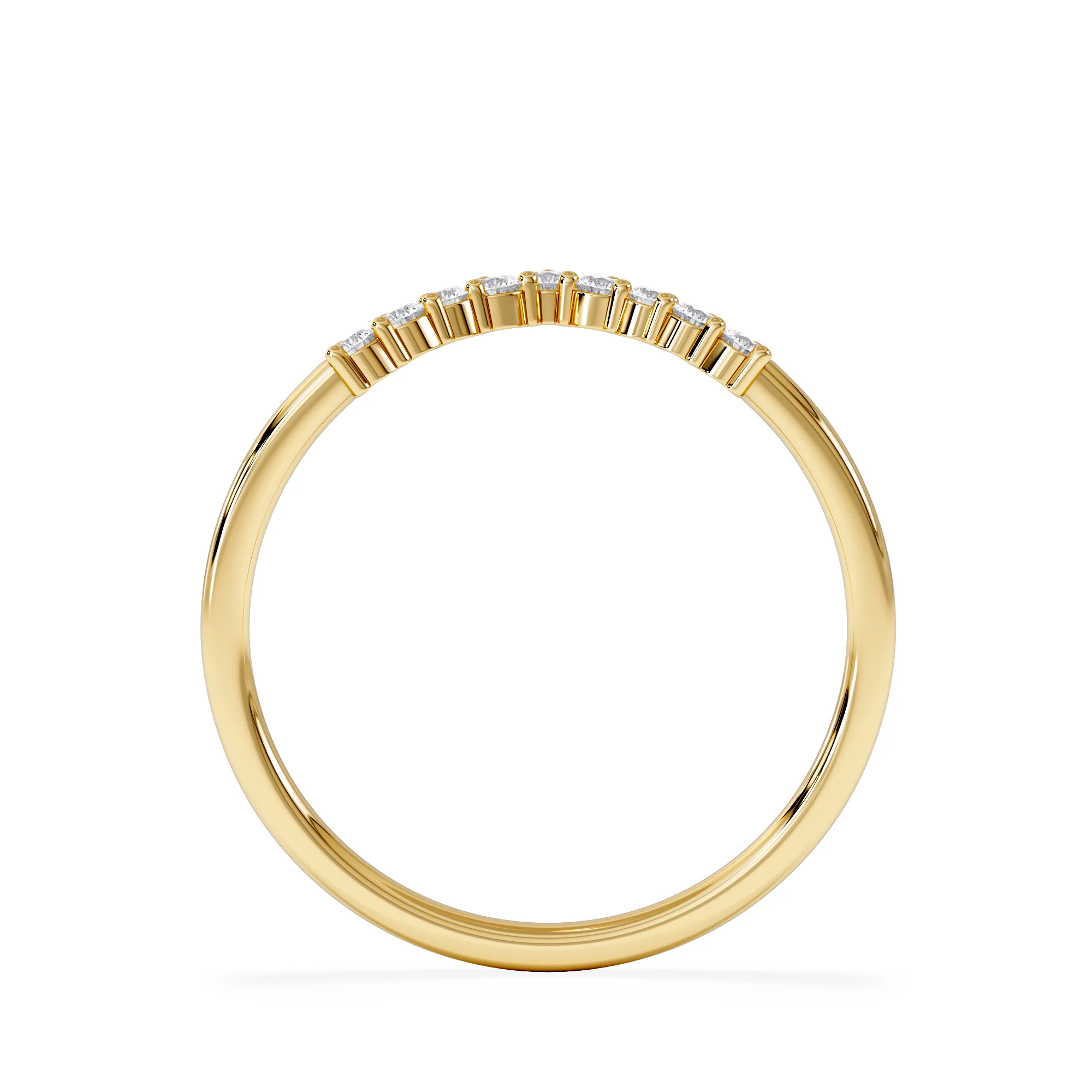 Starlit 0.15ct Lab Diamond Wishbone Ring H/Si Quality in 18K Gold Vermeil - Image 6