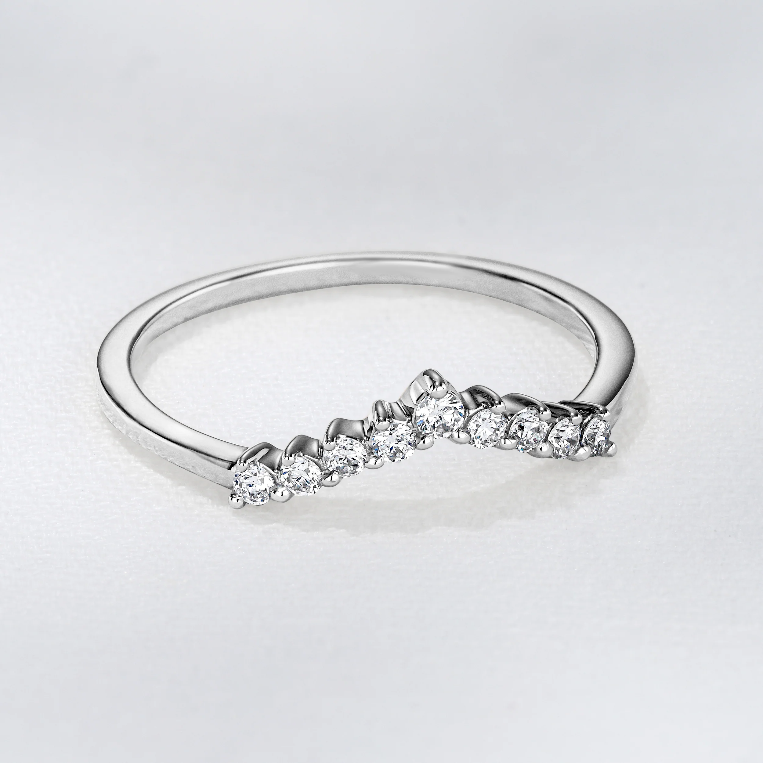 Starlit 0.15ct Lab Diamond Wishbone Ring H/Si Quality in 925 Sterling Silver - Image 7