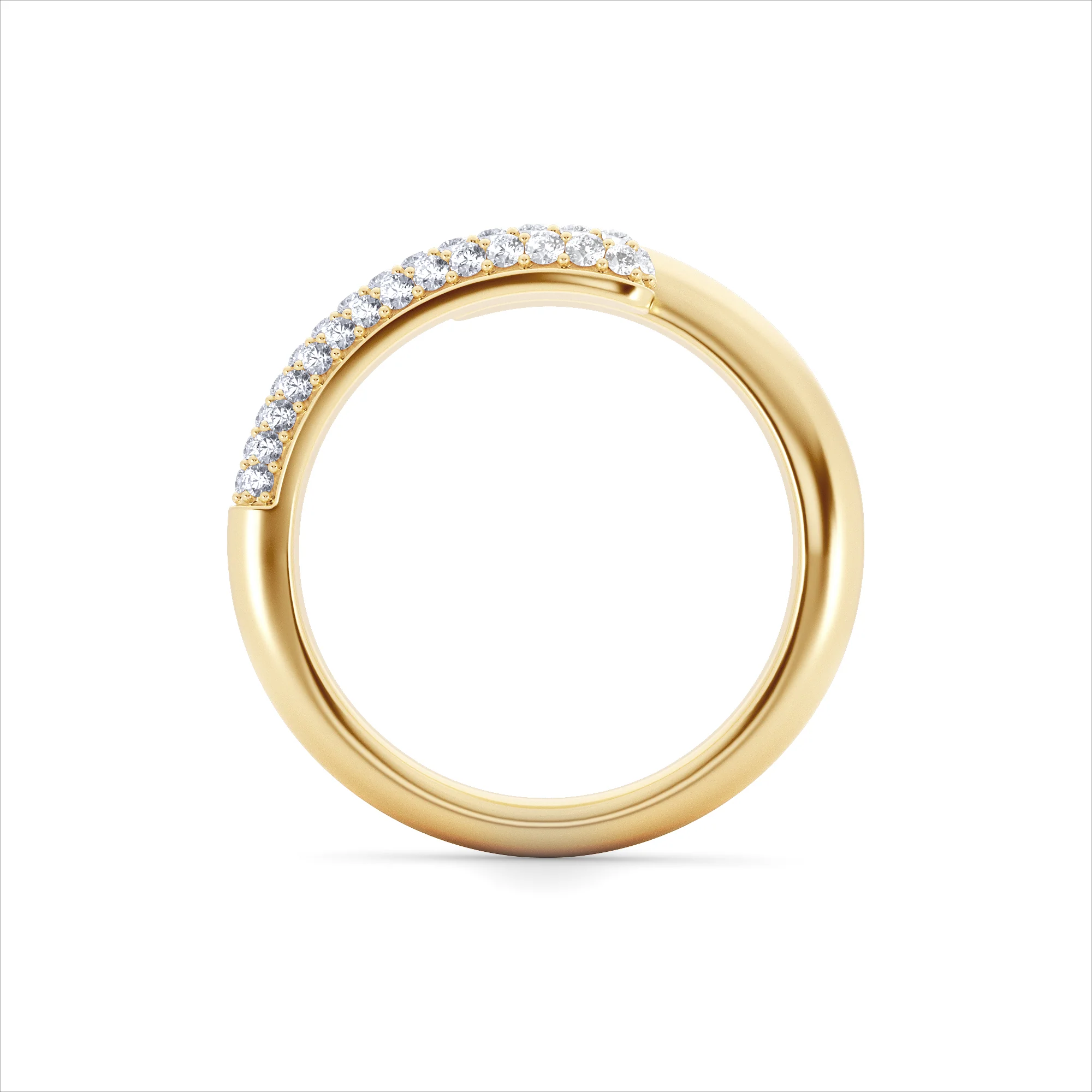 0.30ct Lab Diamond Pavé Wrap Ring in 18K Gold Vermeil - Image 3
