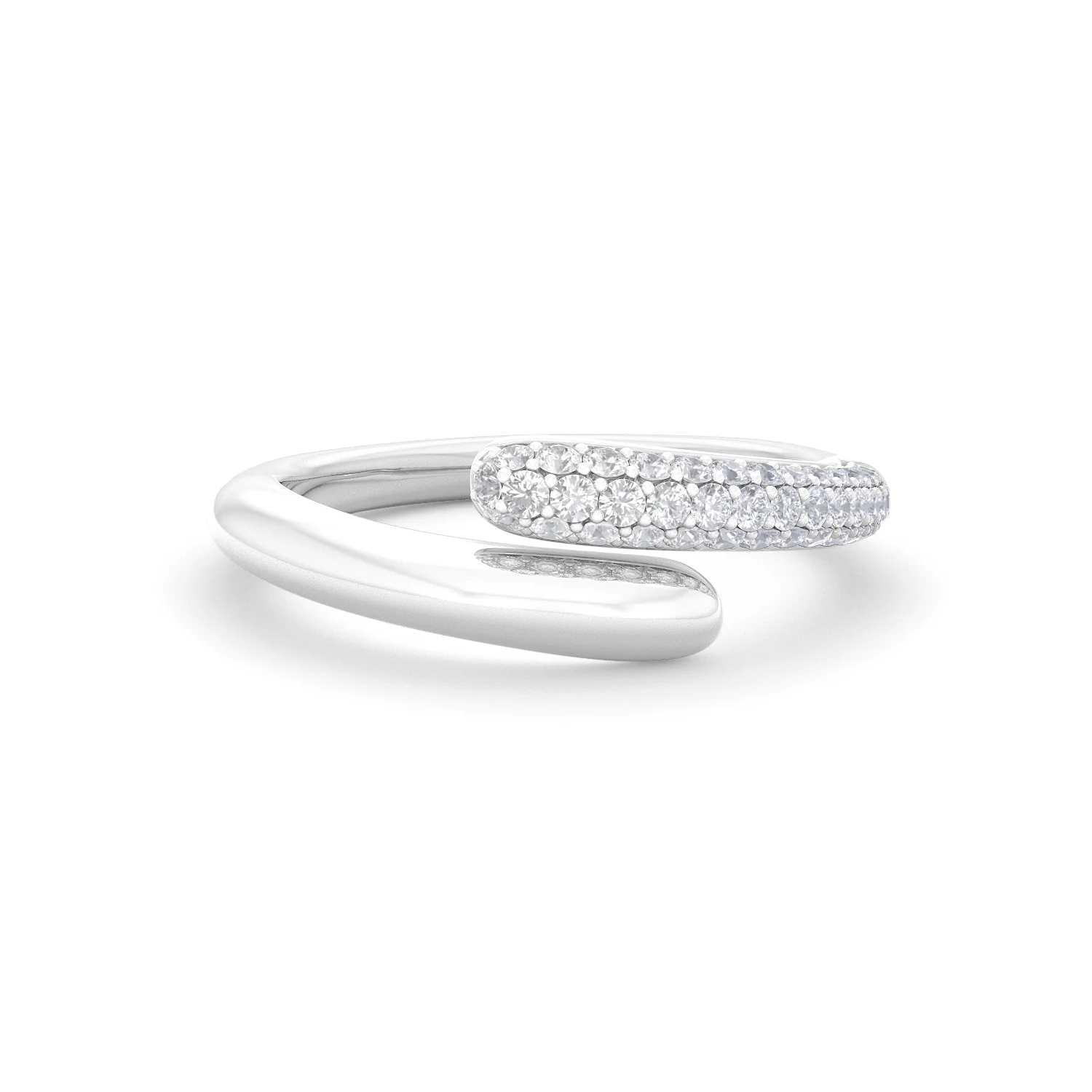 0.30ct Lab Diamond Pavé Wrap Ring in Sterling Silver - Image 10