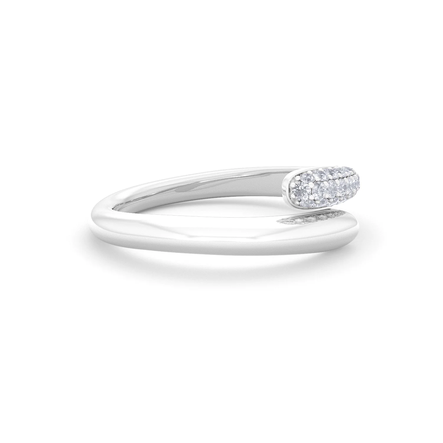 0.30ct Lab Diamond Pavé Wrap Ring in Sterling Silver - Image 20