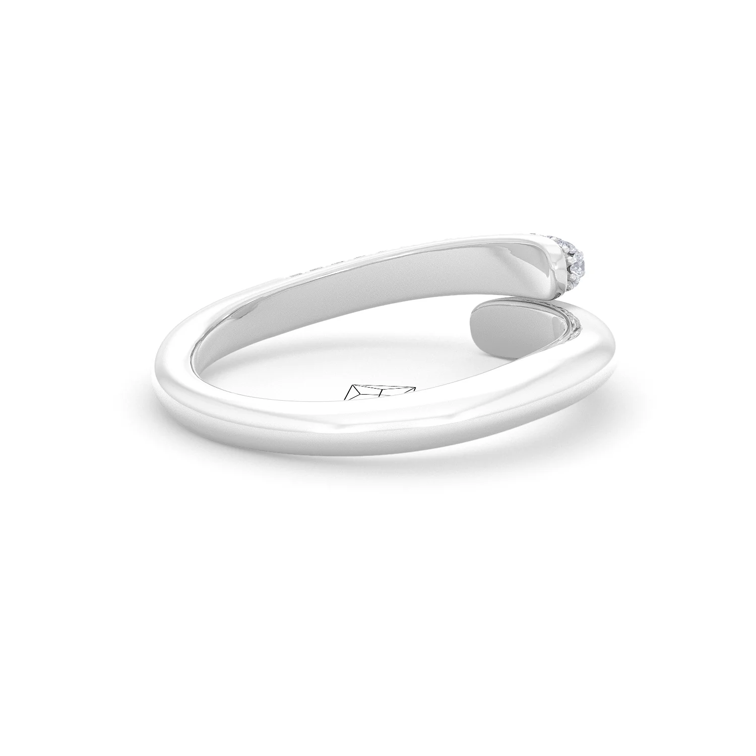 0.30ct Lab Diamond Pavé Wrap Ring in Sterling Silver - Image 36