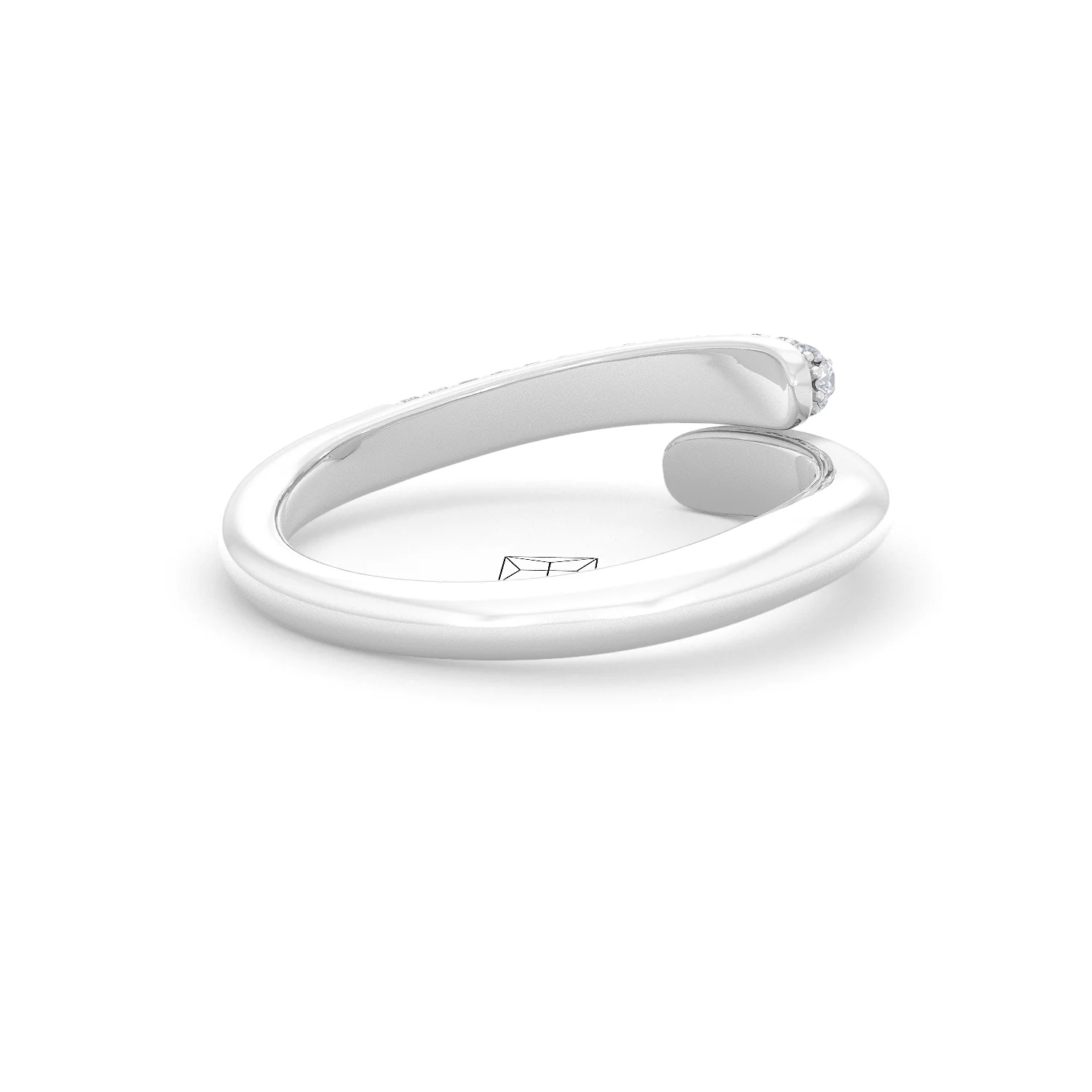 0.30ct Lab Diamond Pavé Wrap Ring in Sterling Silver - Image 37
