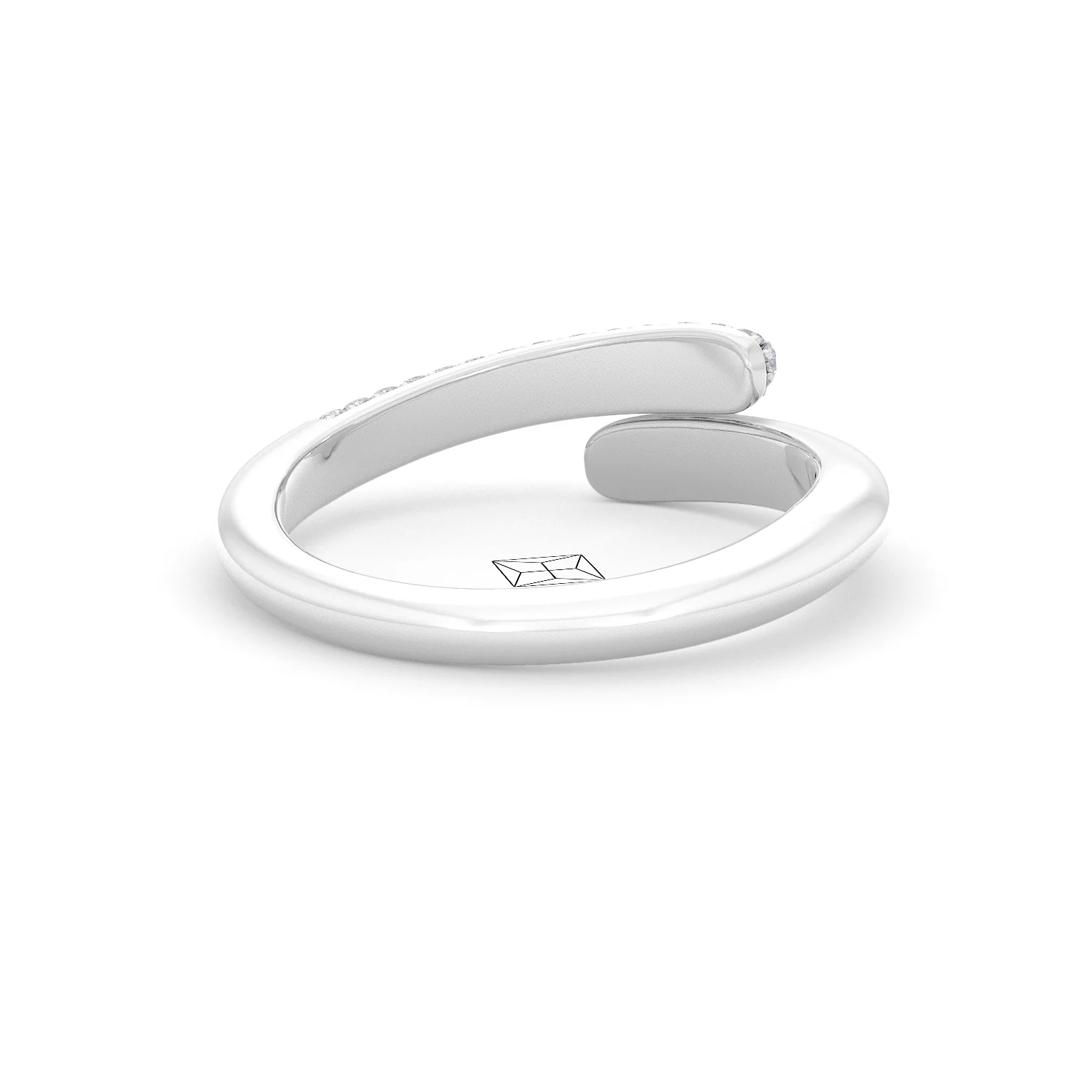 0.30ct Lab Diamond Pavé Wrap Ring in Sterling Silver - Image 41