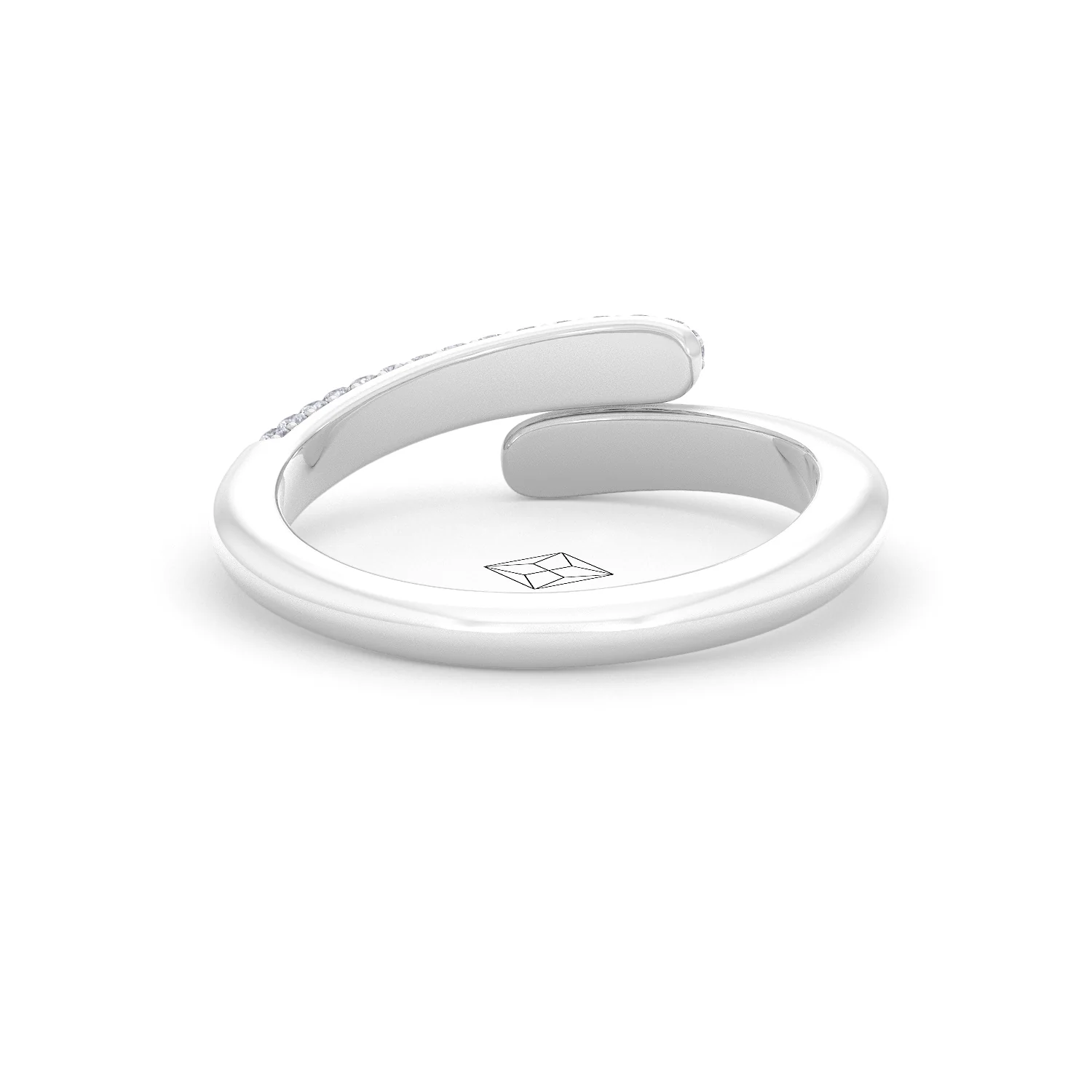 0.30ct Lab Diamond Pavé Wrap Ring in Sterling Silver - Image 45