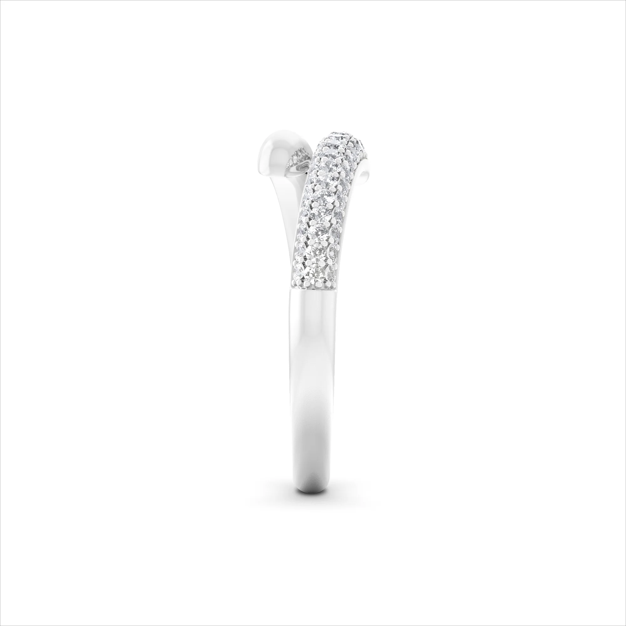 0.30ct Lab Diamond Pavé Wrap Ring in Sterling Silver - Image 5