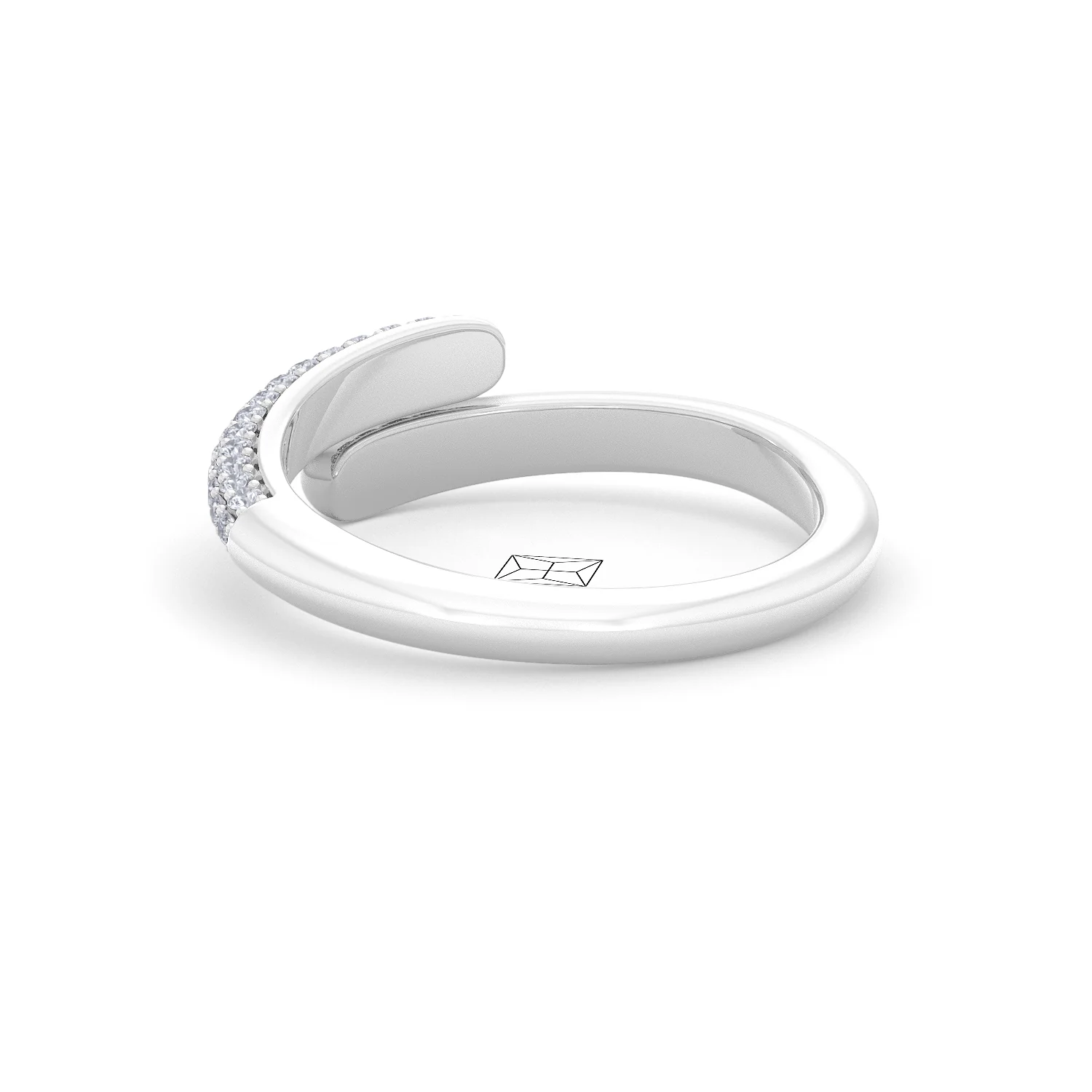 0.30ct Lab Diamond Pavé Wrap Ring in Sterling Silver - Image 55