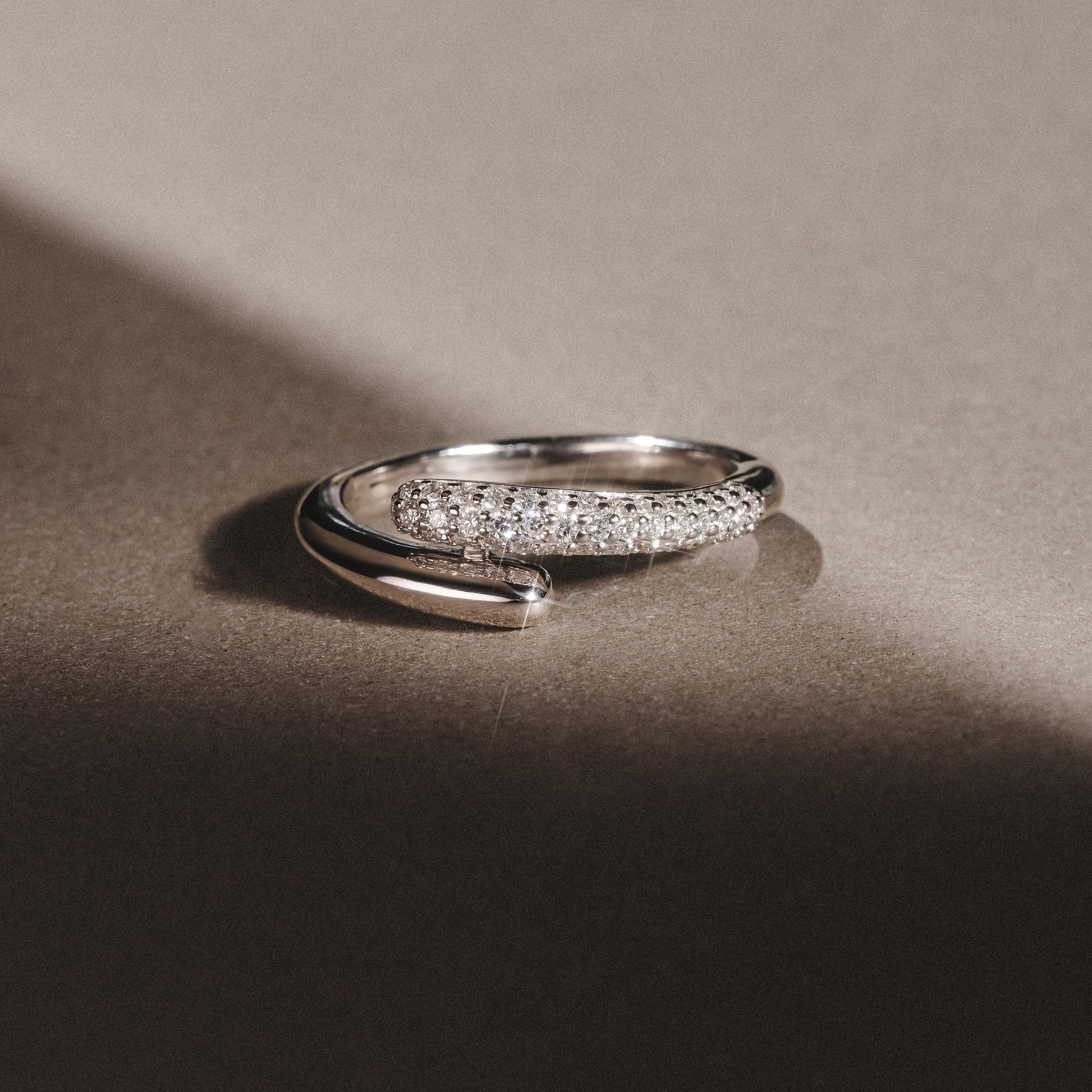 0.30ct Lab Diamond Pavé Wrap Ring in Sterling Silver - Image 6
