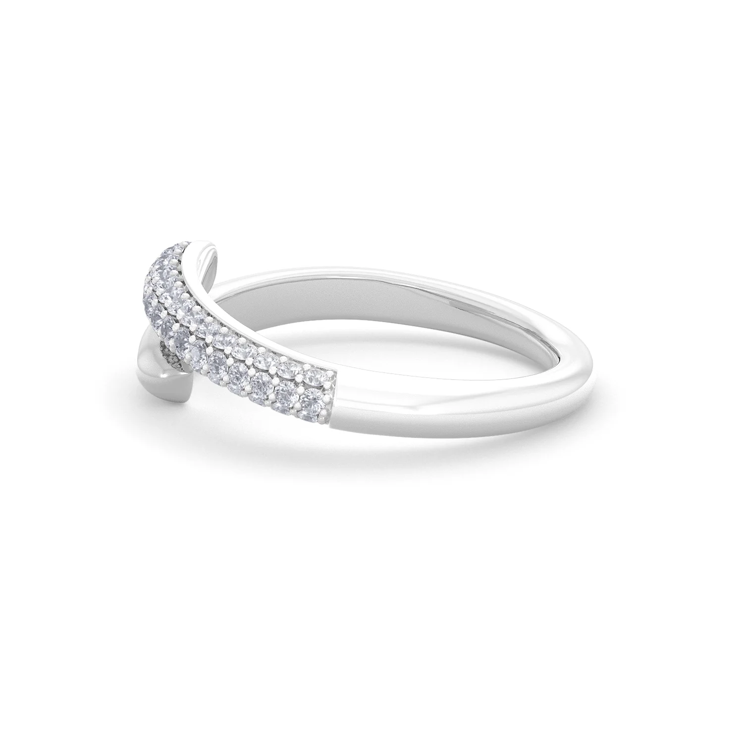 0.30ct Lab Diamond Pavé Wrap Ring in Sterling Silver - Image 67