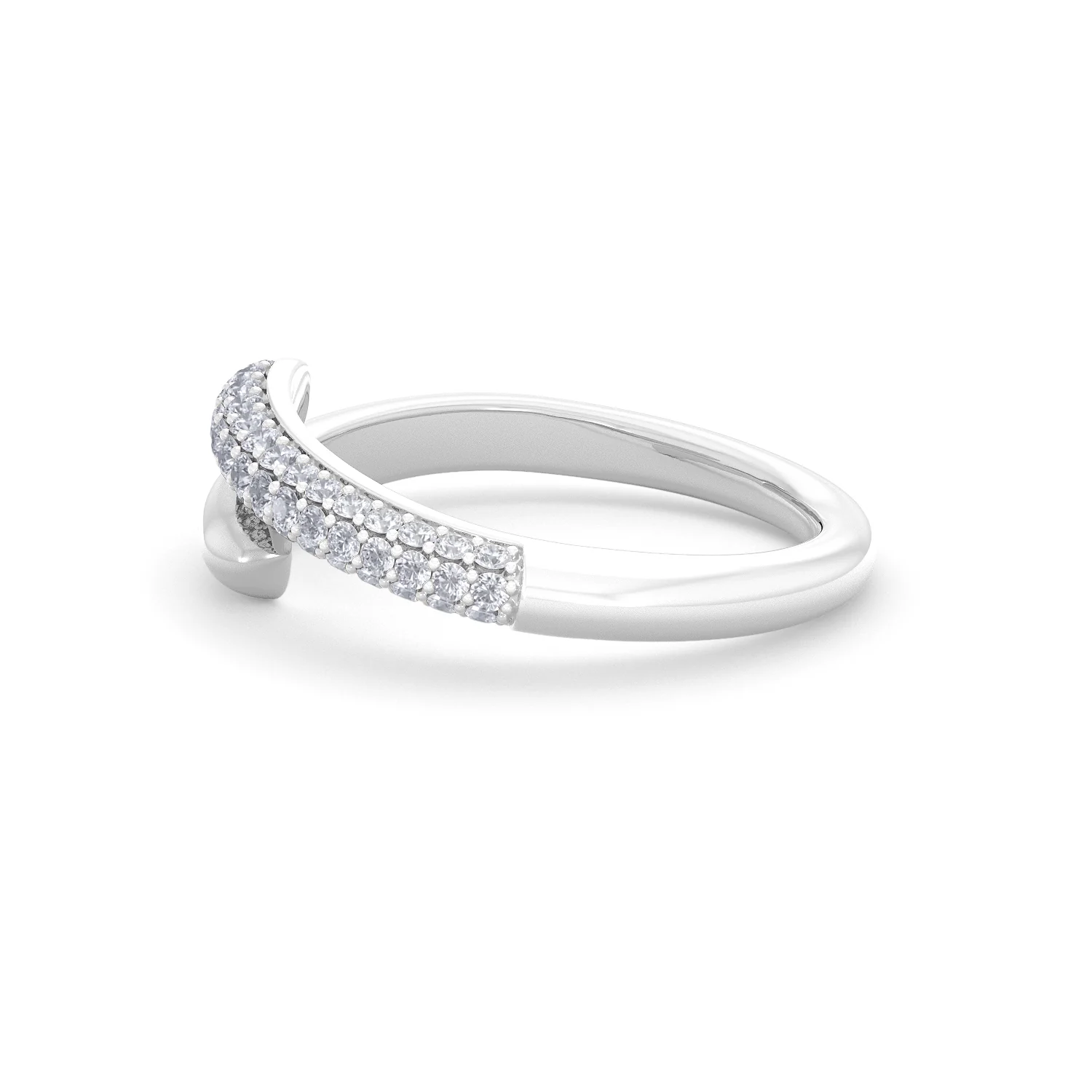 0.30ct Lab Diamond Pavé Wrap Ring in Sterling Silver - Image 68